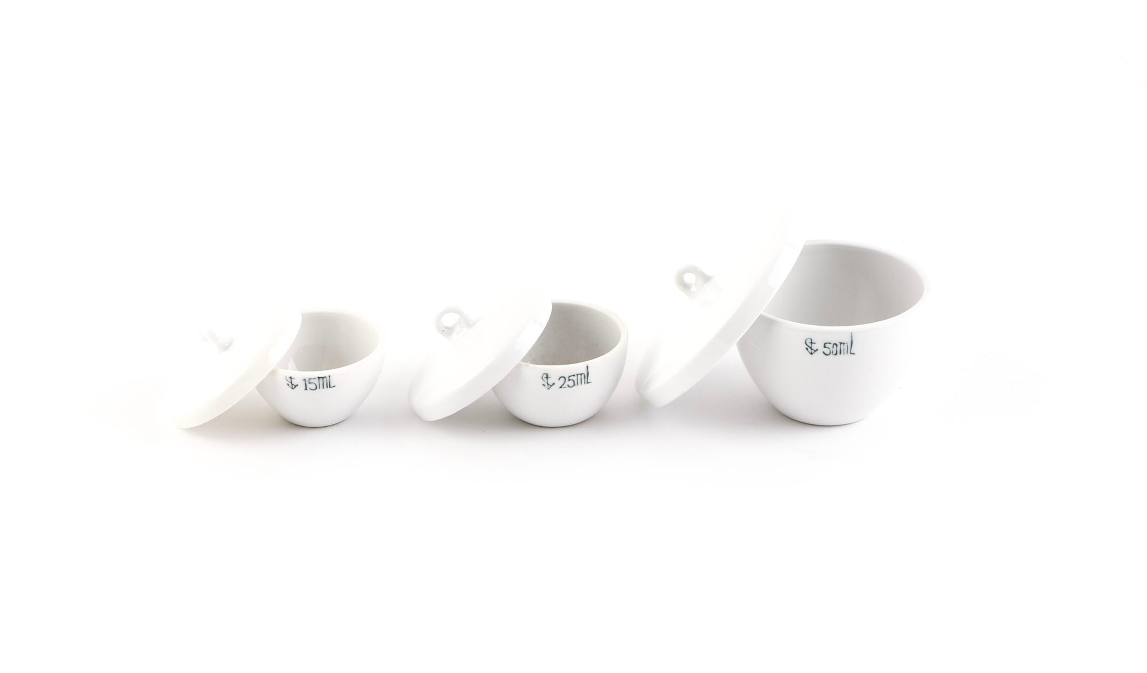 Porcelain Crucible with Lid - Squat Form - 15ml