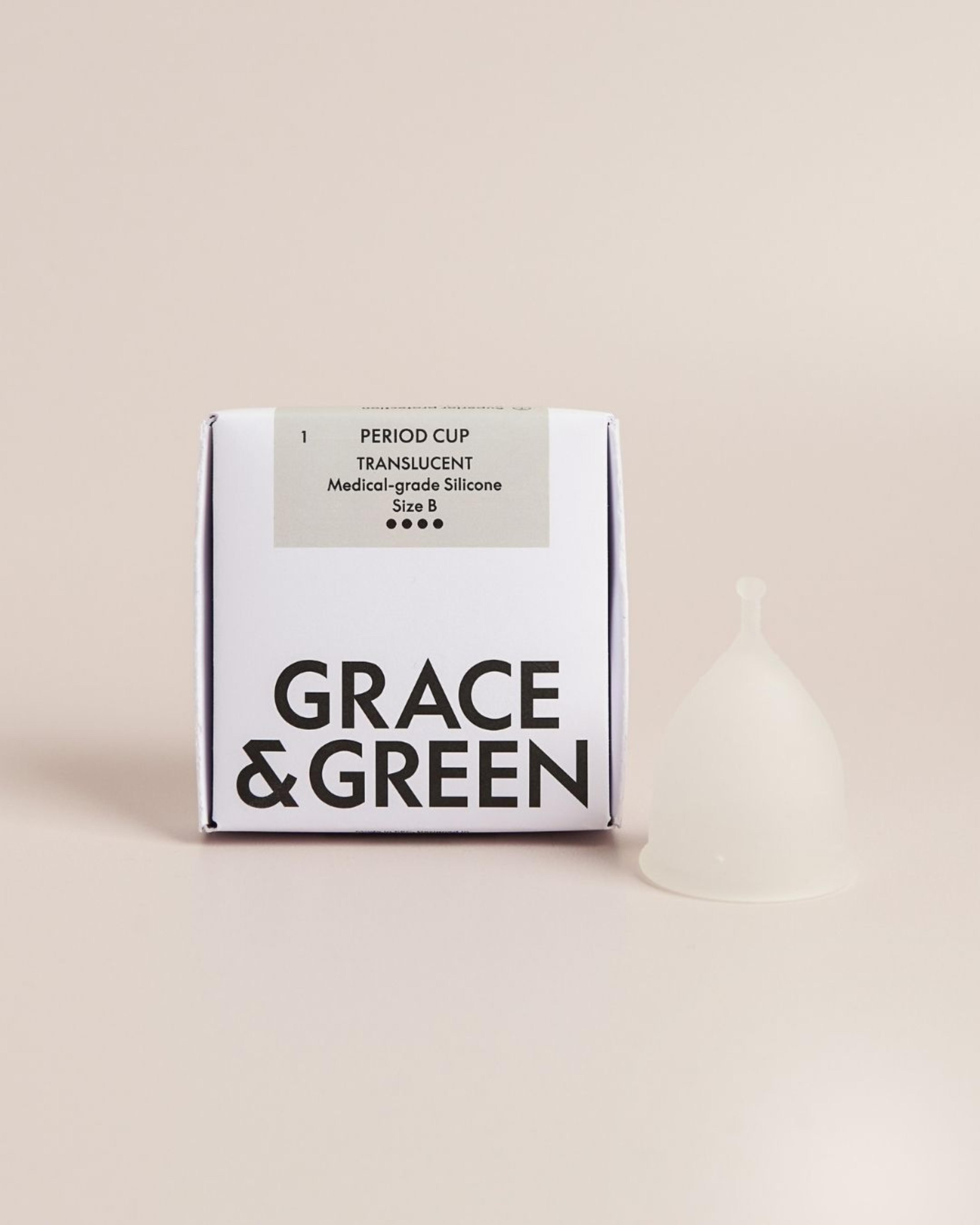 Grace & Green Period Cup, Translucent - Size B