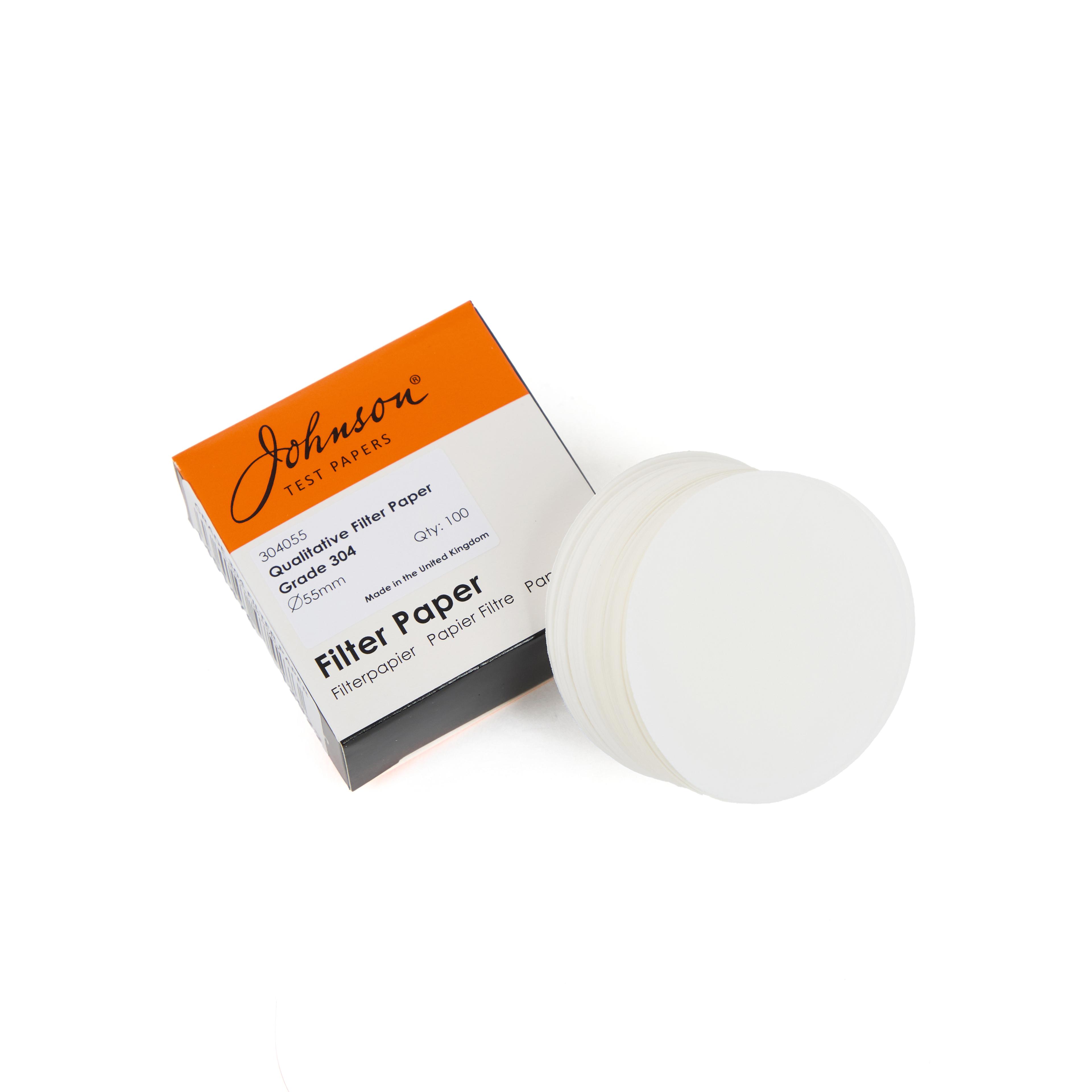 Johnson Grade 304(No1) Qualitative Filter Papers - 55mm - Pack of 100