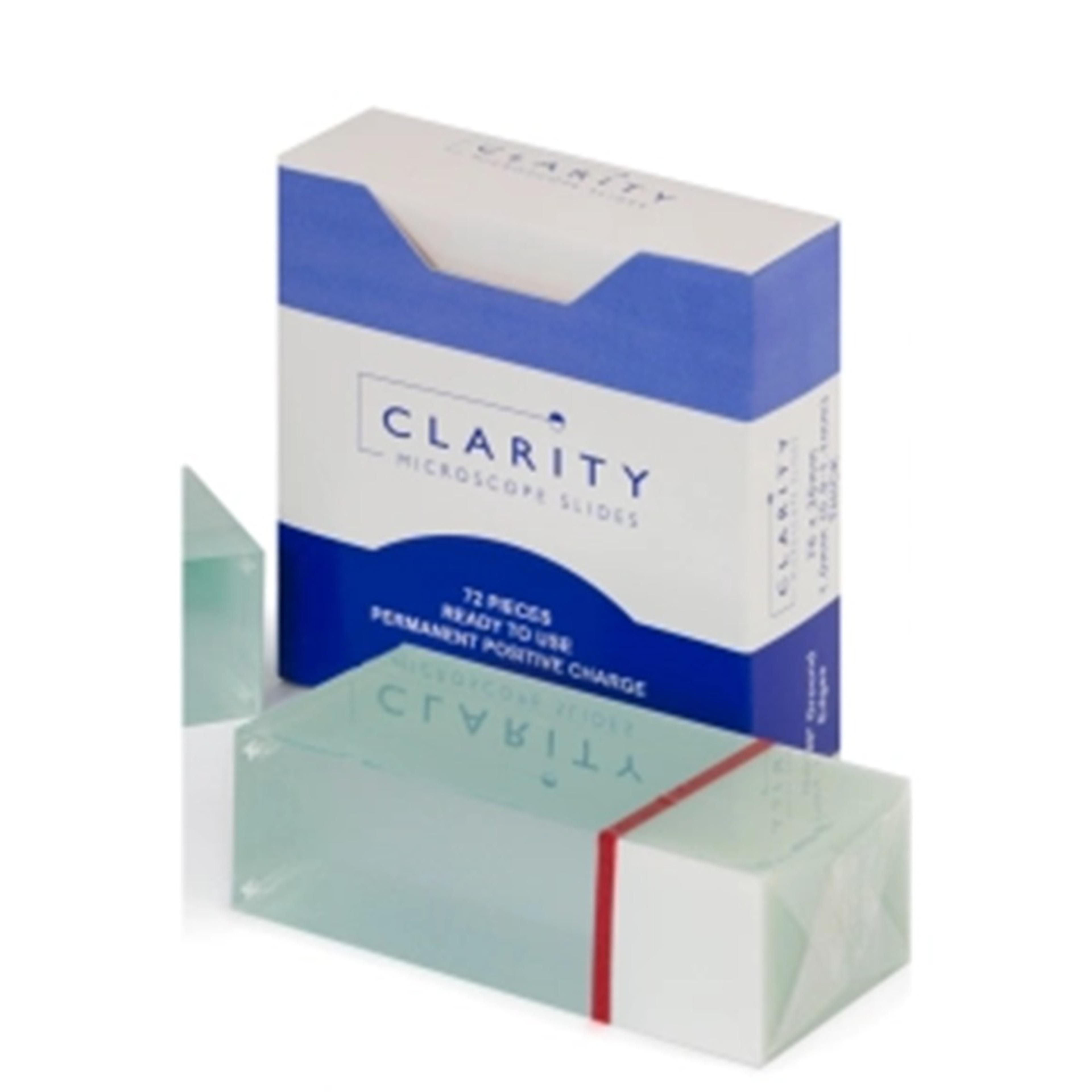 CLARITY Microscope Slides - White - 76x26mm - Pack of 50