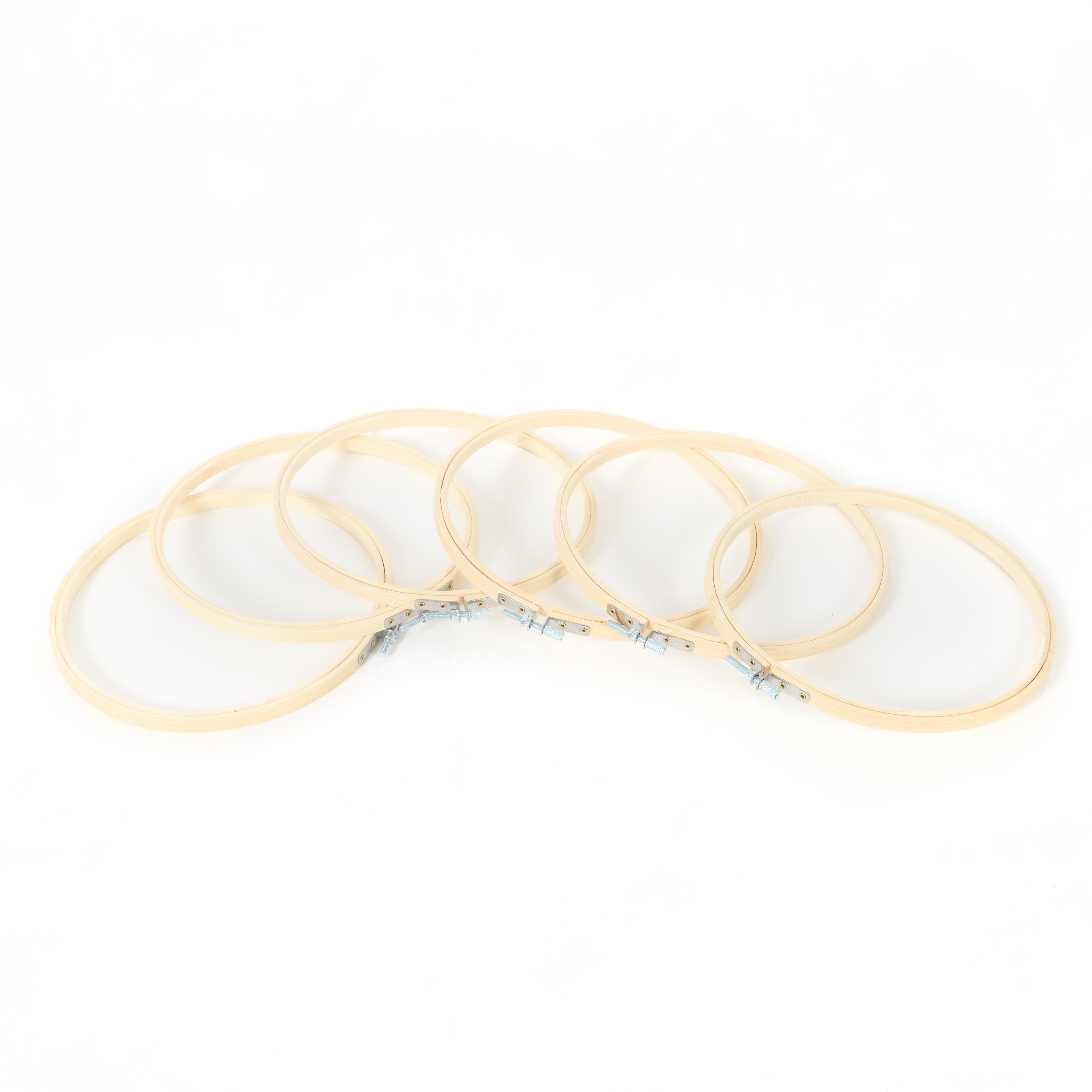 Wooden Embroidery Rings - Pack 6 - 20cm