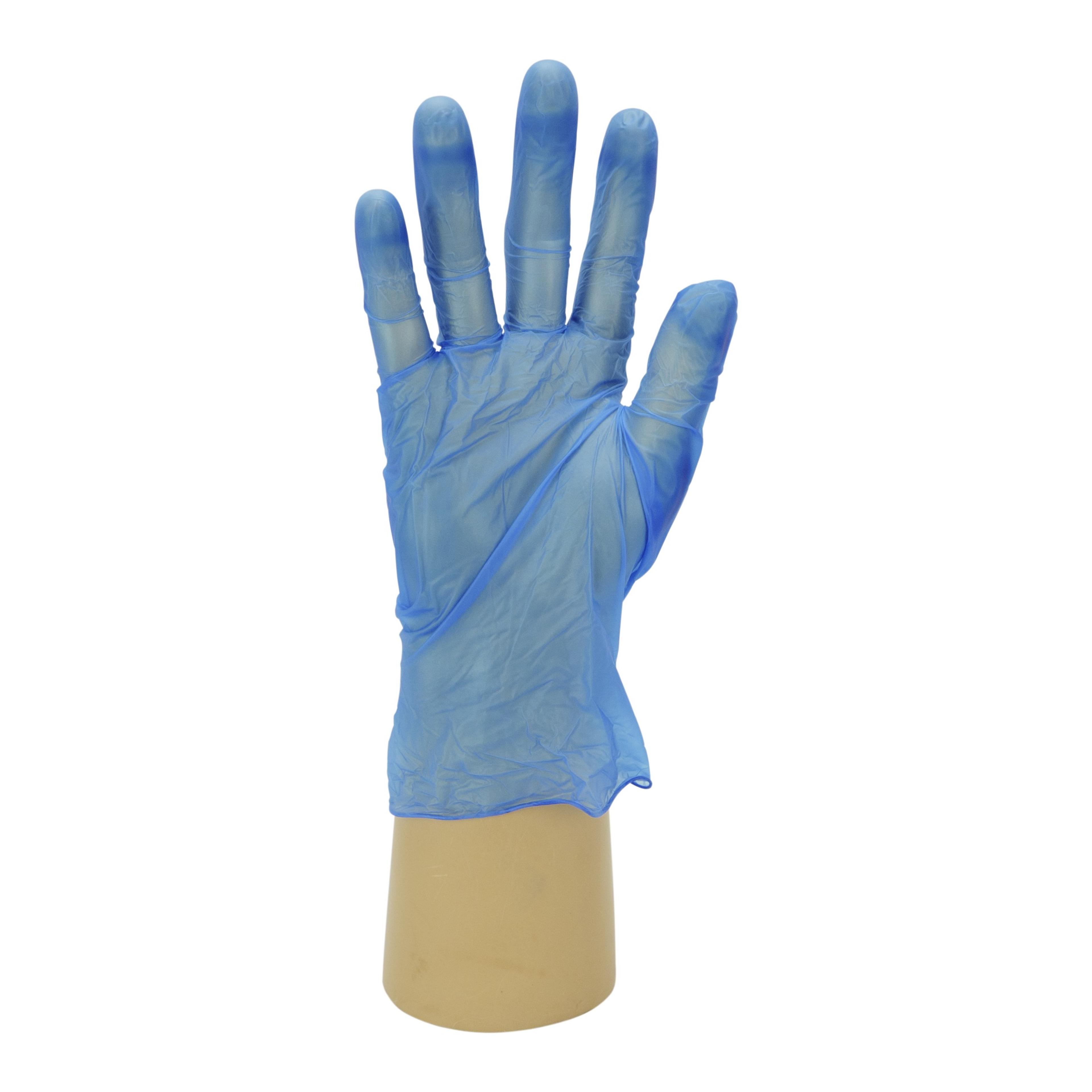 Polyco Blue Vinyl Powder Free Gloves - Extra Large - Pack of 100