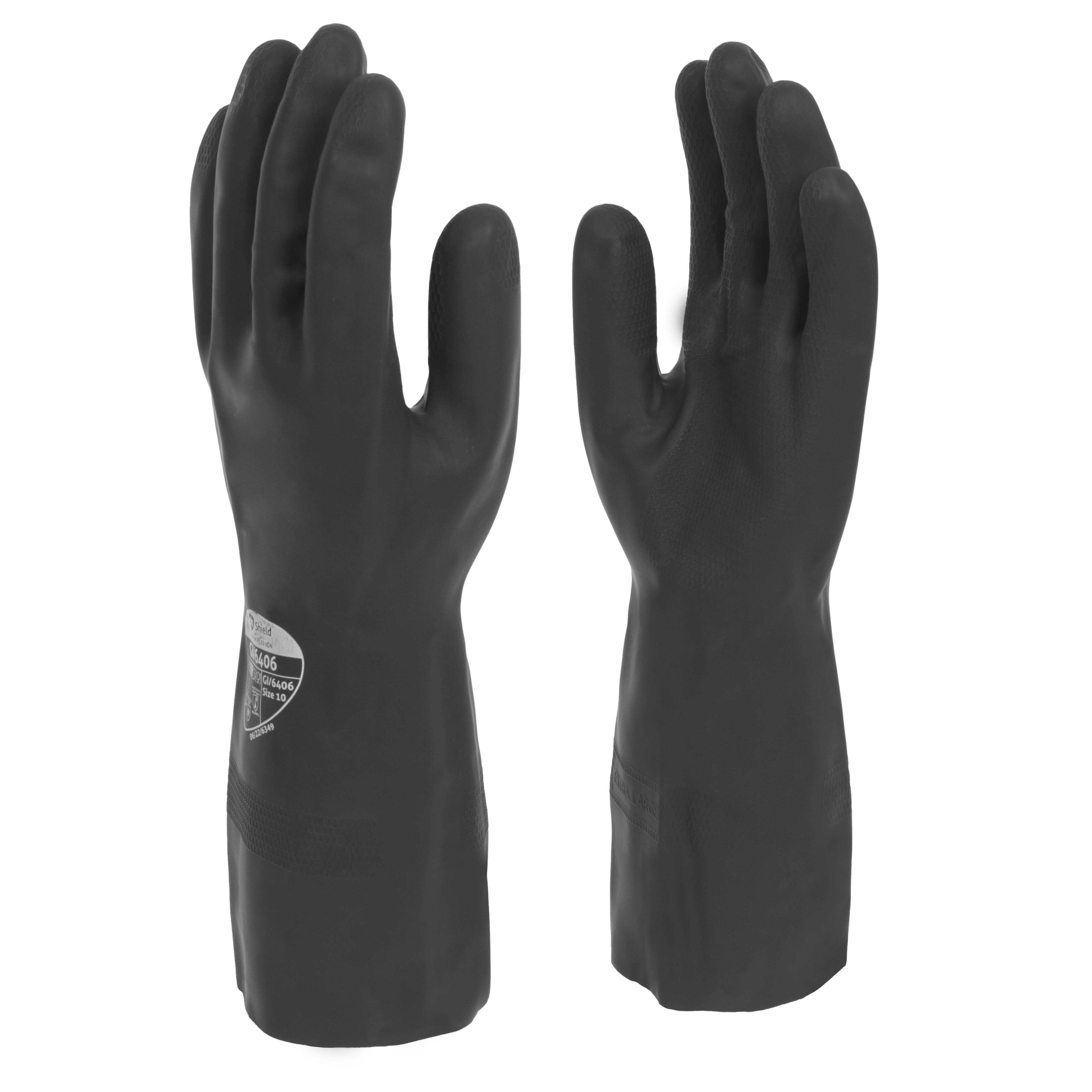 Polyco Premium Multi-purpose Rubber Gloves - Black - Medium