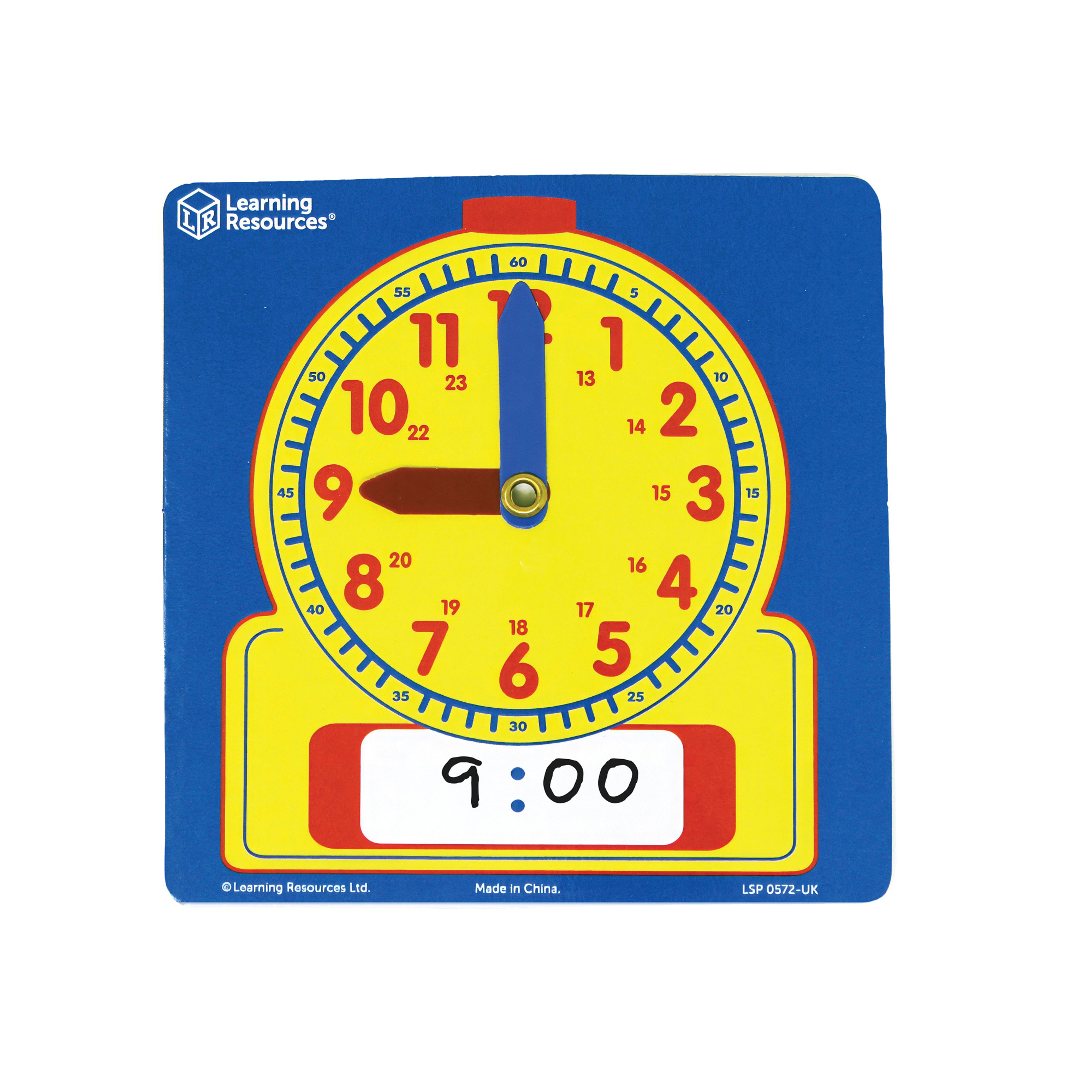 Learning Resources Write on / Wipe off 24 hour Clocks - Pack of 10