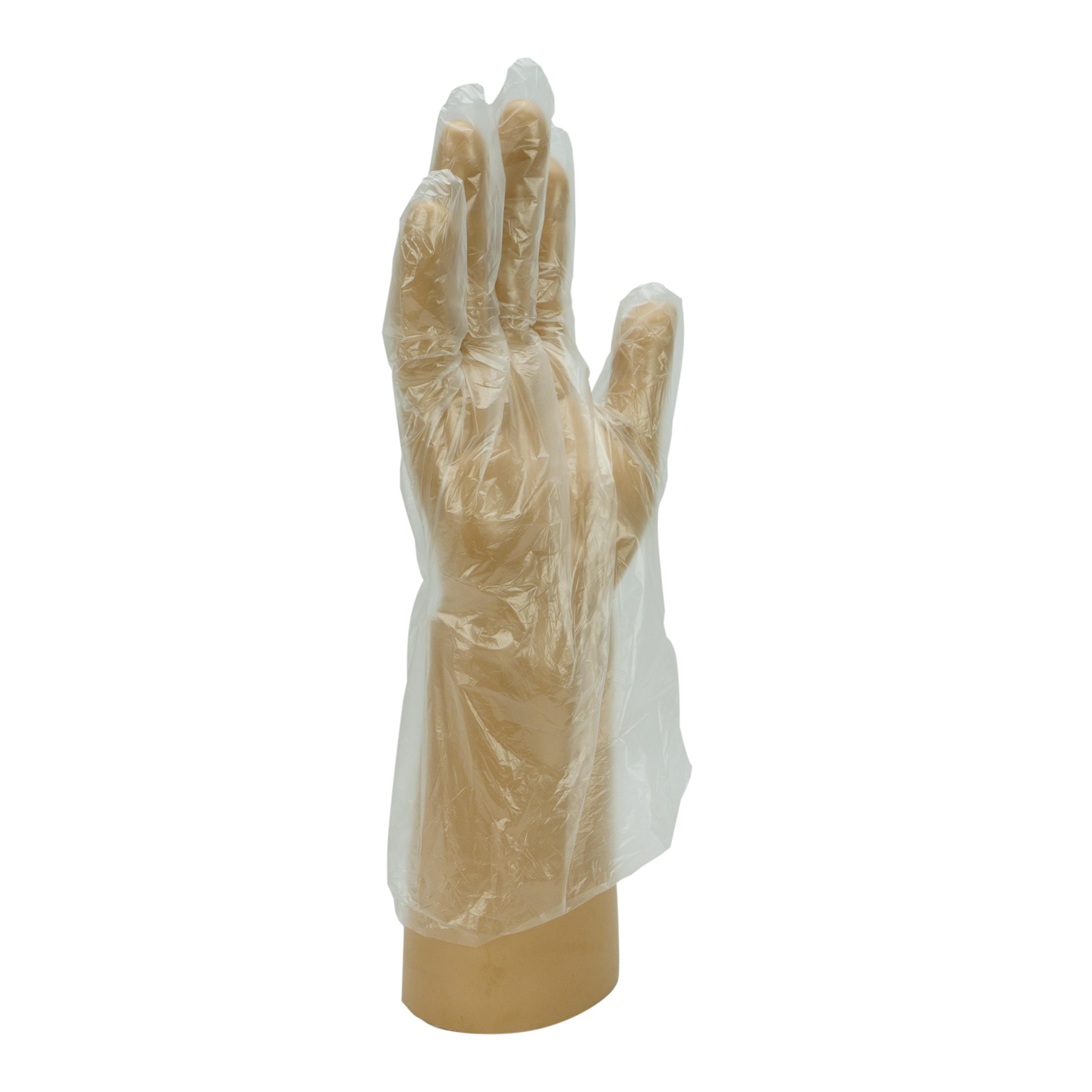 Polyco Medium Clear Powder Free Polythene Disposable Gloves - Pack of 100