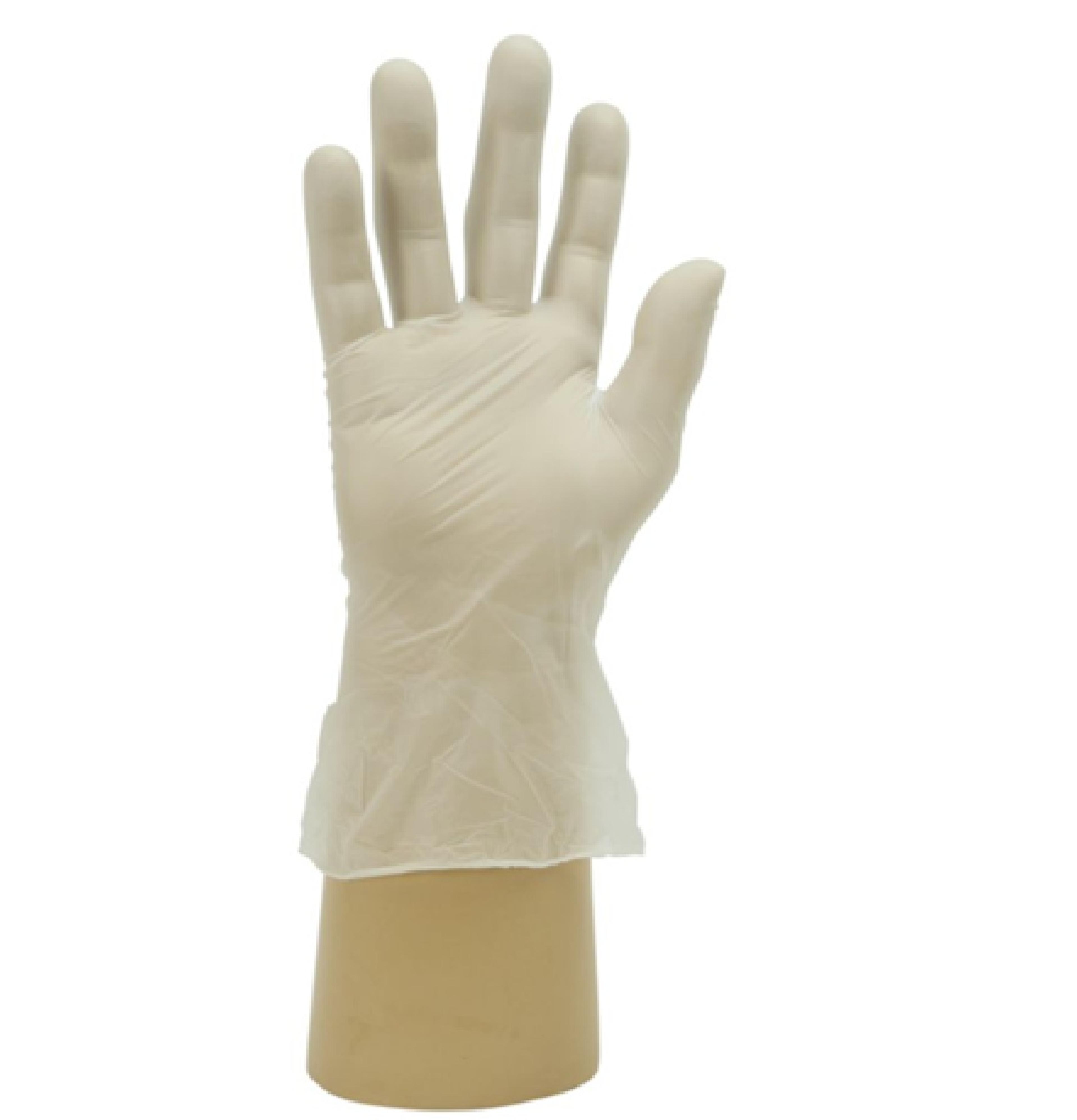 Polyco Large Clear Powder Free Vinyl Disposable Gloves - Pack of 100