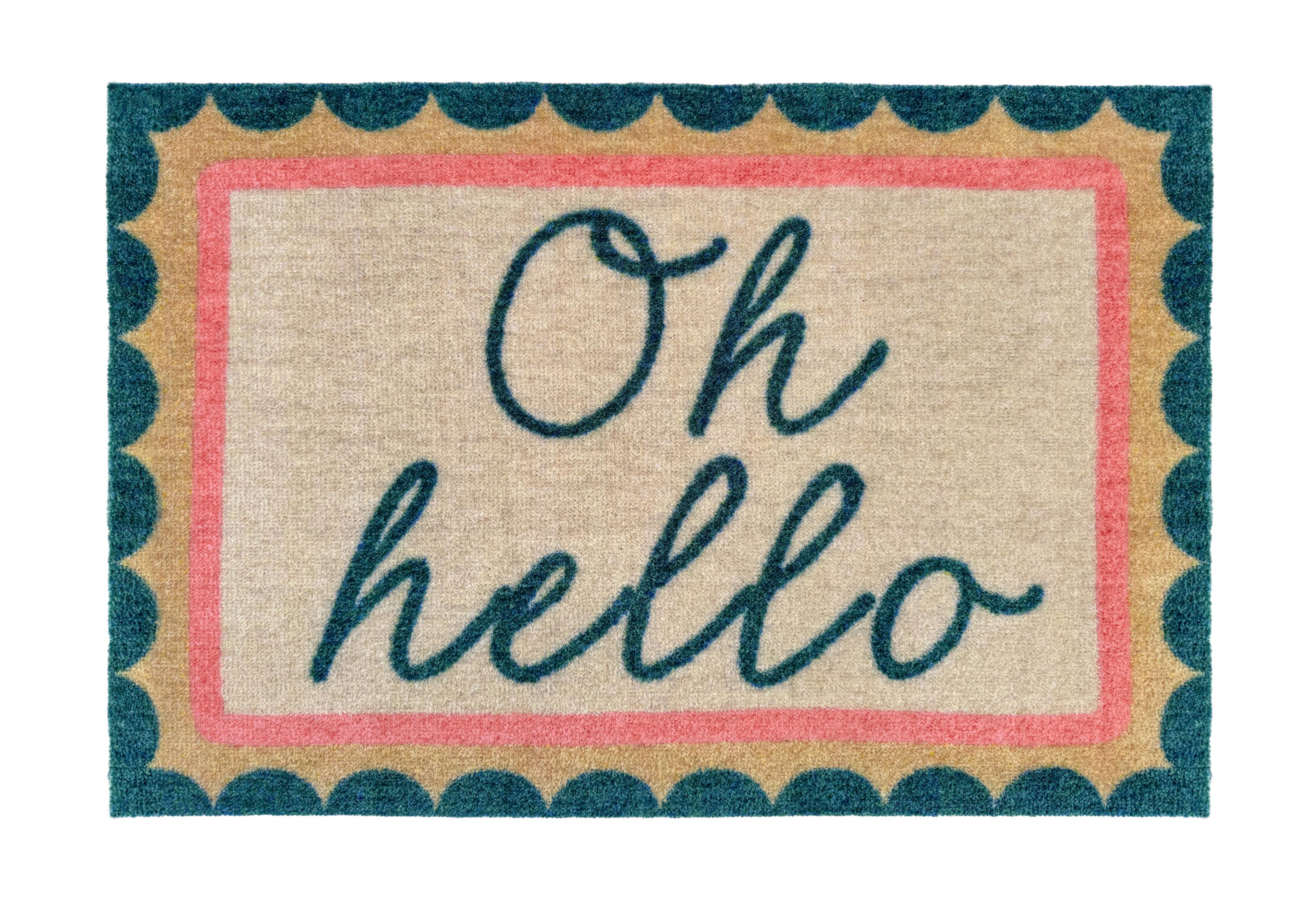 Oh Hello Washable Door Mat - W500 x L750mm