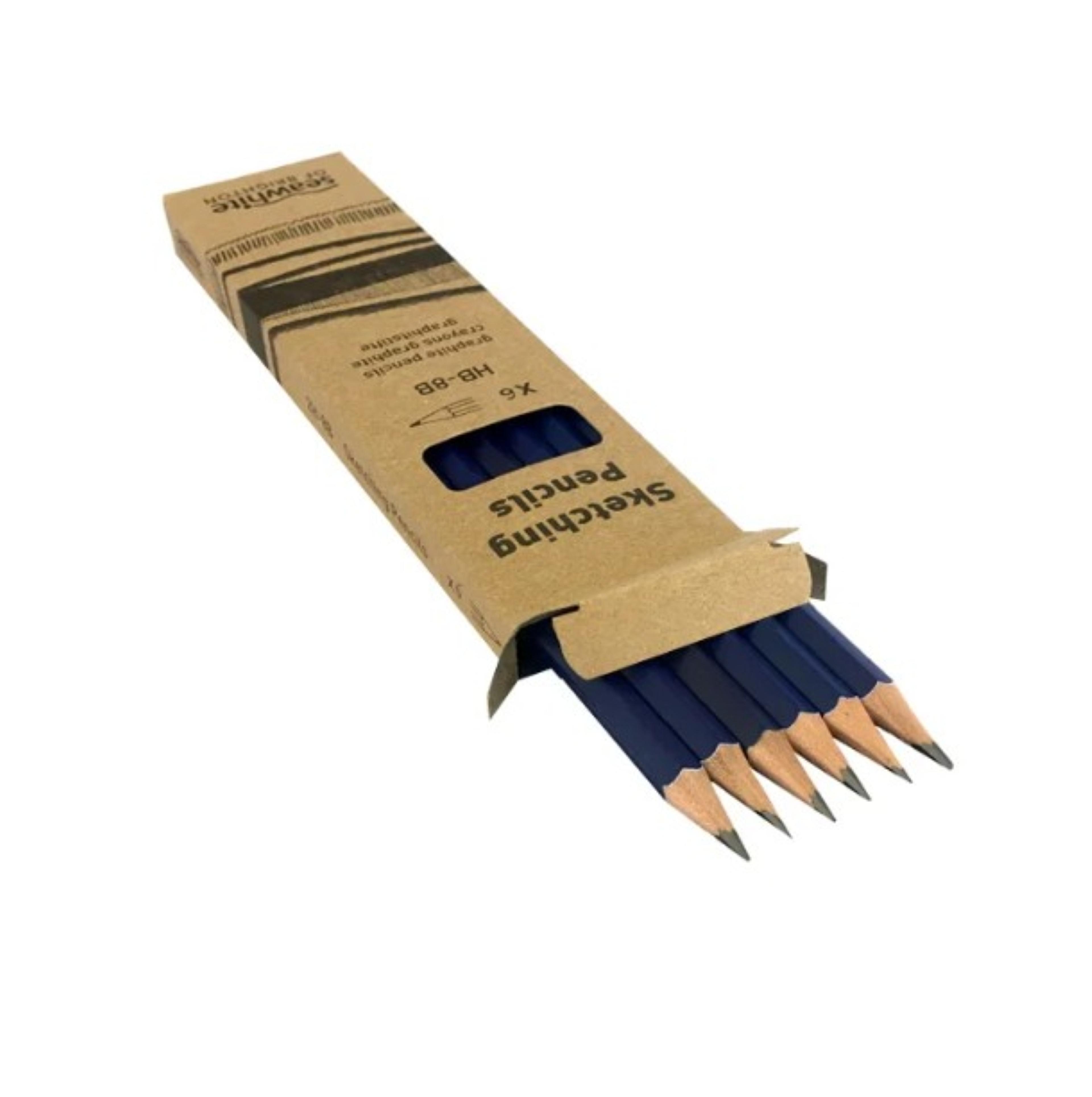 Seawhite Graphite Drawing Pencils set of 6 - HB - 8B