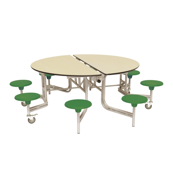 8 Seater Circular Mobile Folding Dining, Plastic Round Tables That Seat 8