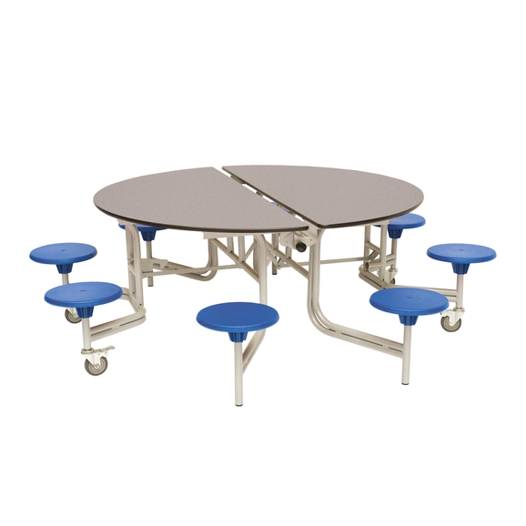8 Seater Circular Mobile Folding Dining, 8 Seater Circular Dining Table And Chairs