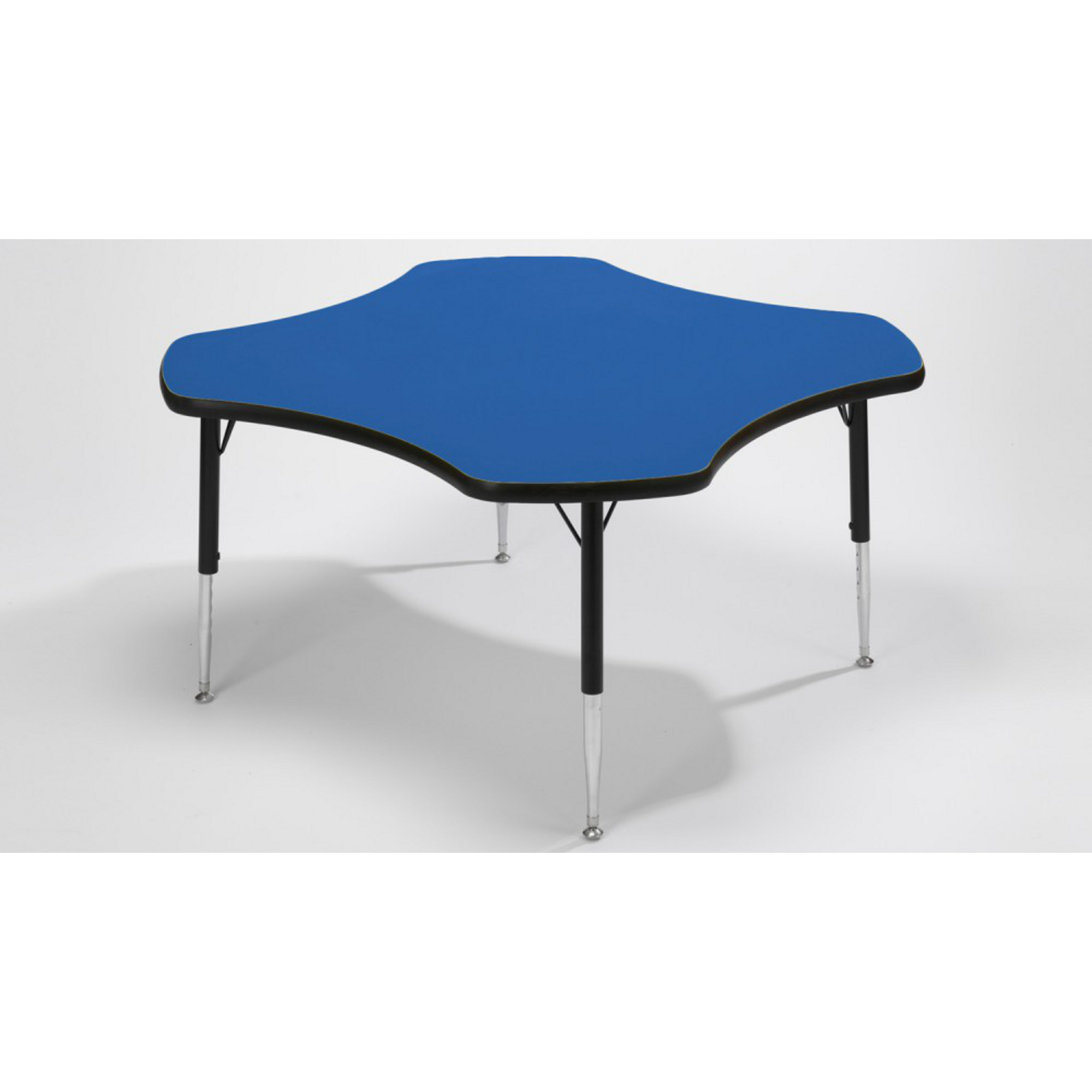 Height Adj Clover Table Blue
