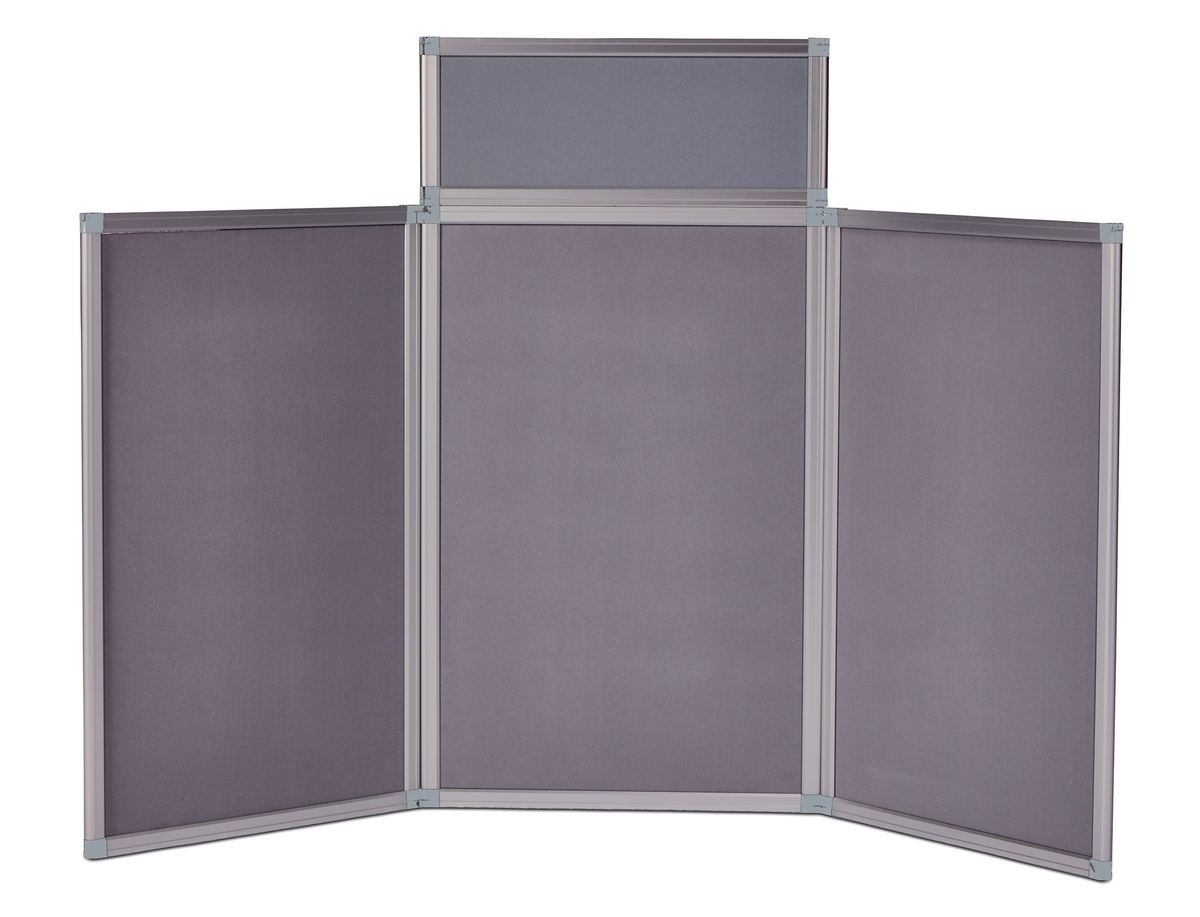 Portrait Screen. Sign 4 Panel Portrait Desktop Screen - Grey | G1130434D | GLS