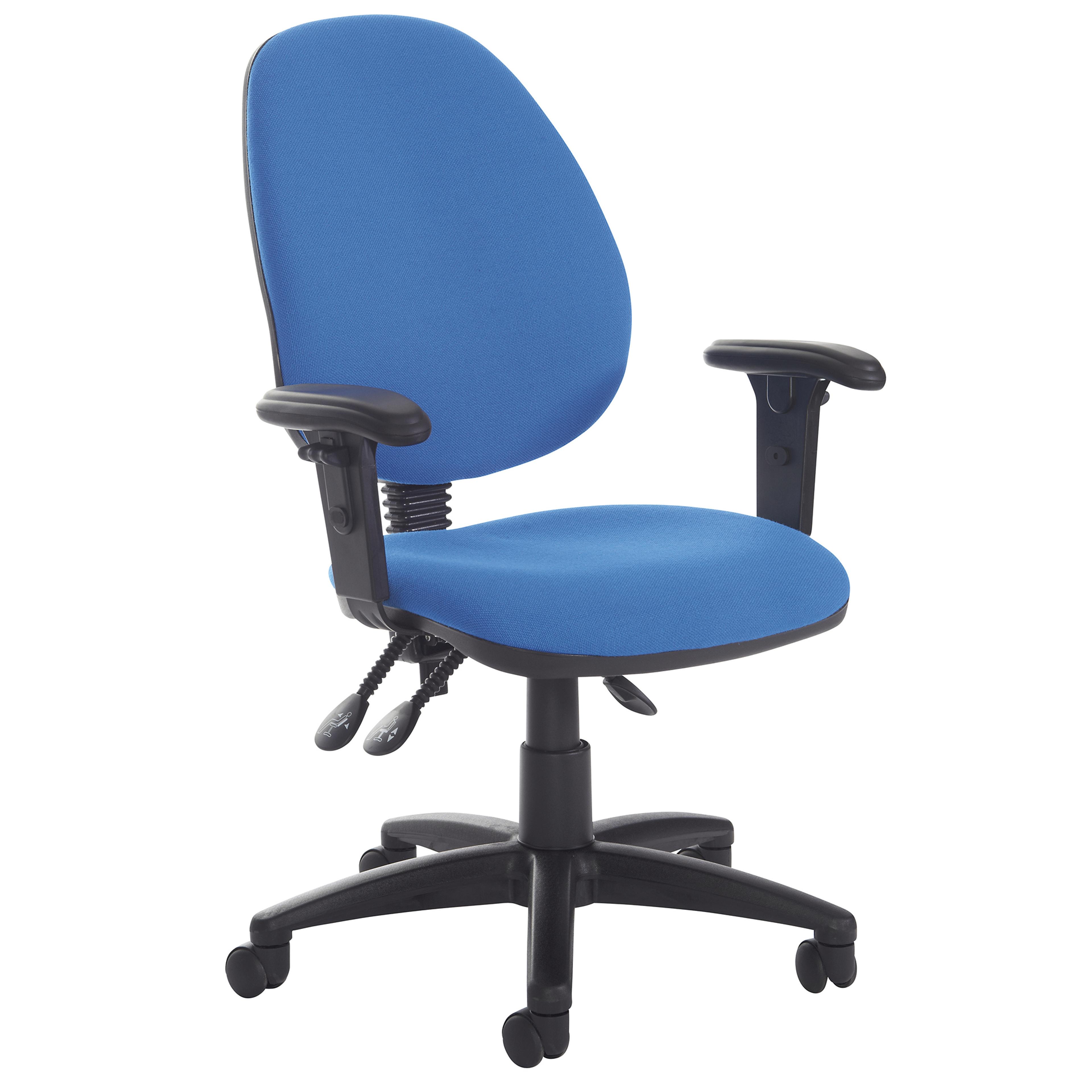 Operator Chair Adjustable Arms - Blue
