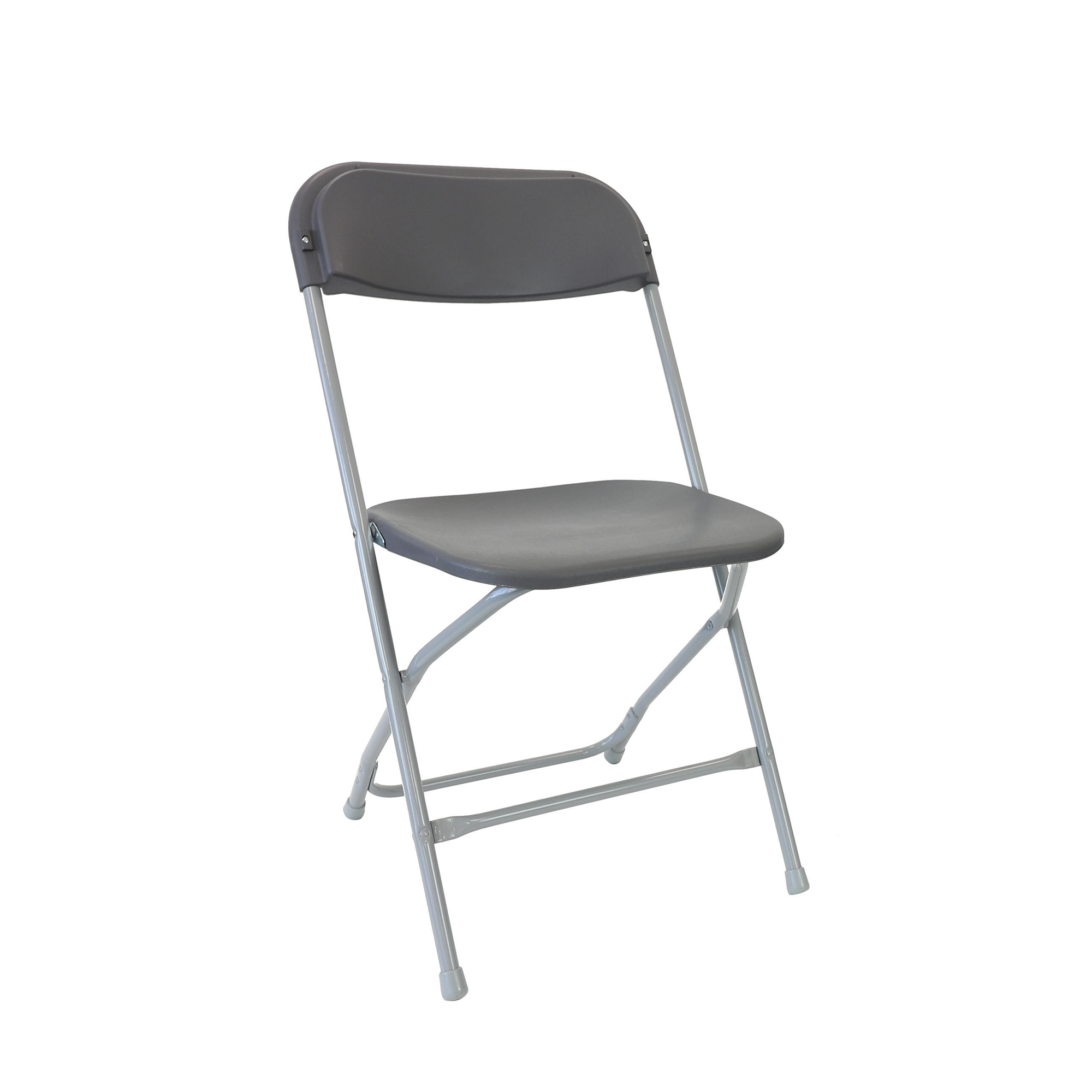 Straight Back Folding Chair Grey