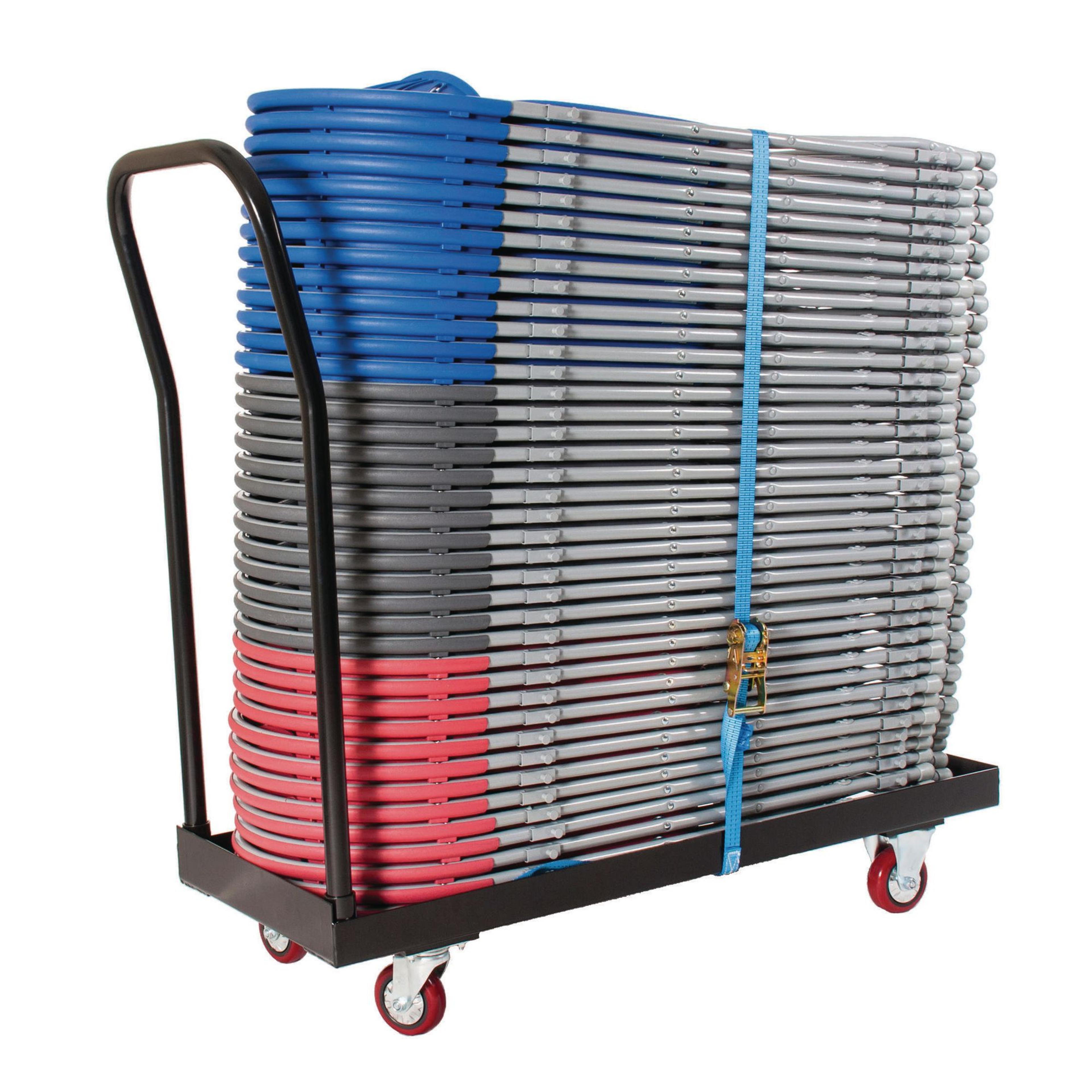 40 Straight Bk Chr And Trolley Set Blue - pack of 40