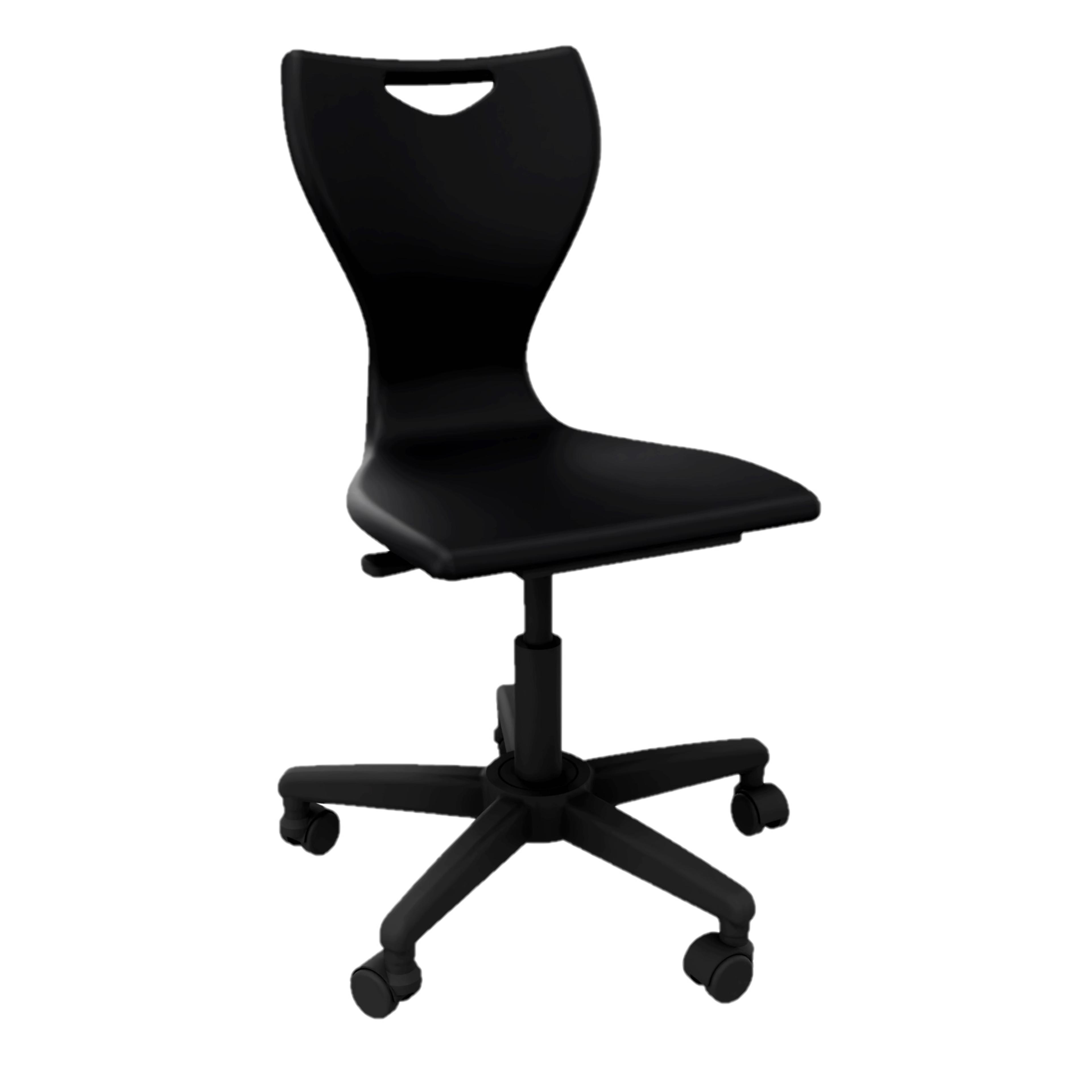 EN50 Computer Chair Black Castors Black