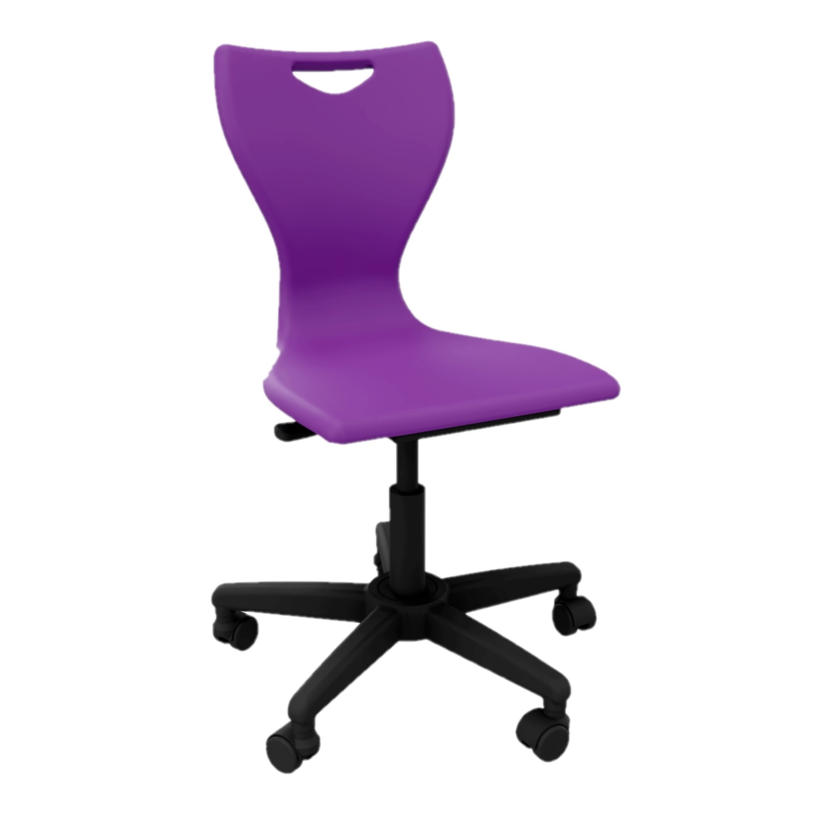 EN50 Computer Chair Black Castors Purple | HC1582103F | Findel Dryad