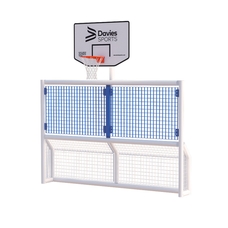 Primary 5-a-Side Goal With Basketball Ring - White Frame