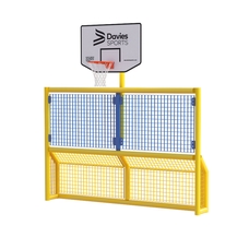 Primary 5-a-Side Goal With Basketball Ring - Yellow Frame