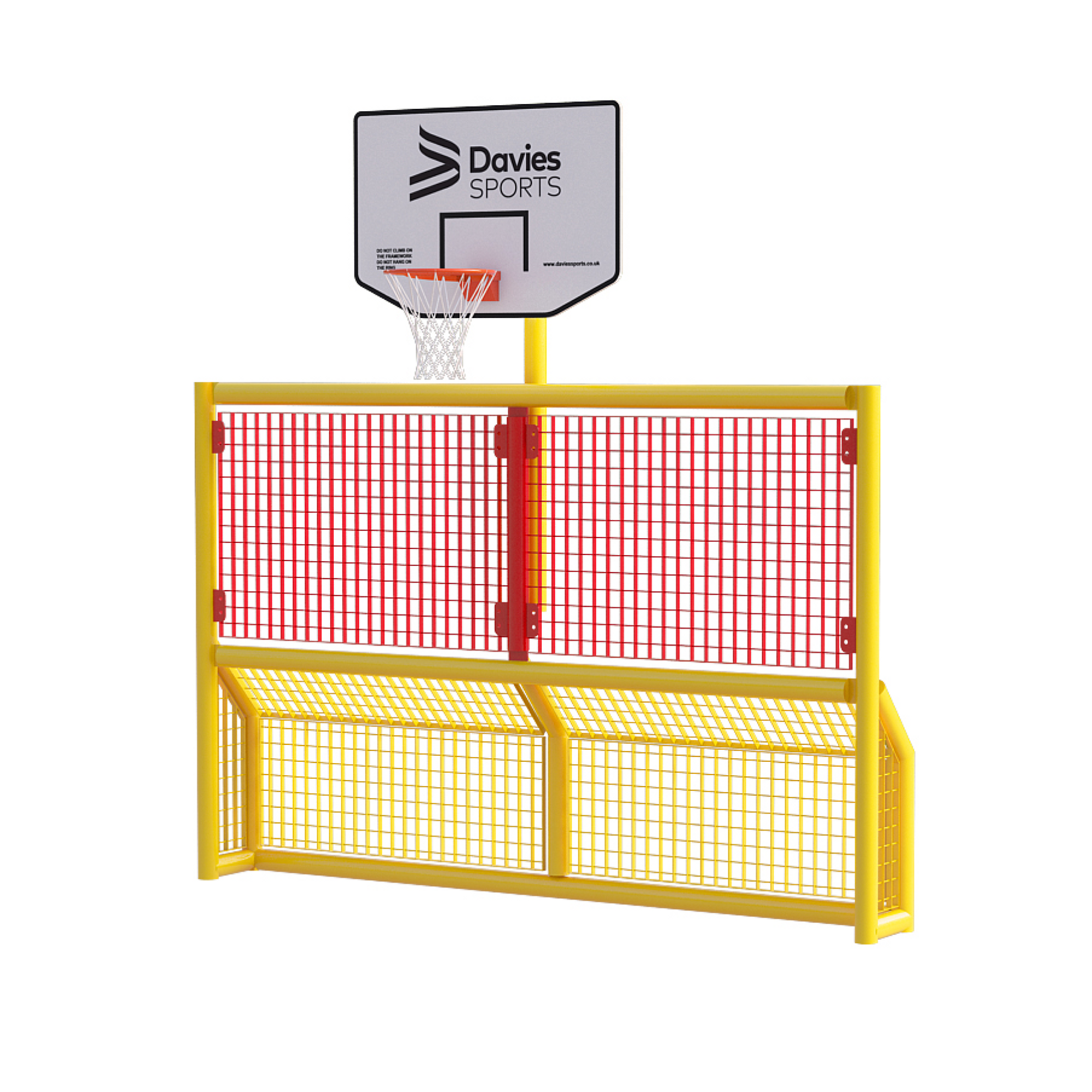 Primary 5aside Goal Bball Yel Frame Red