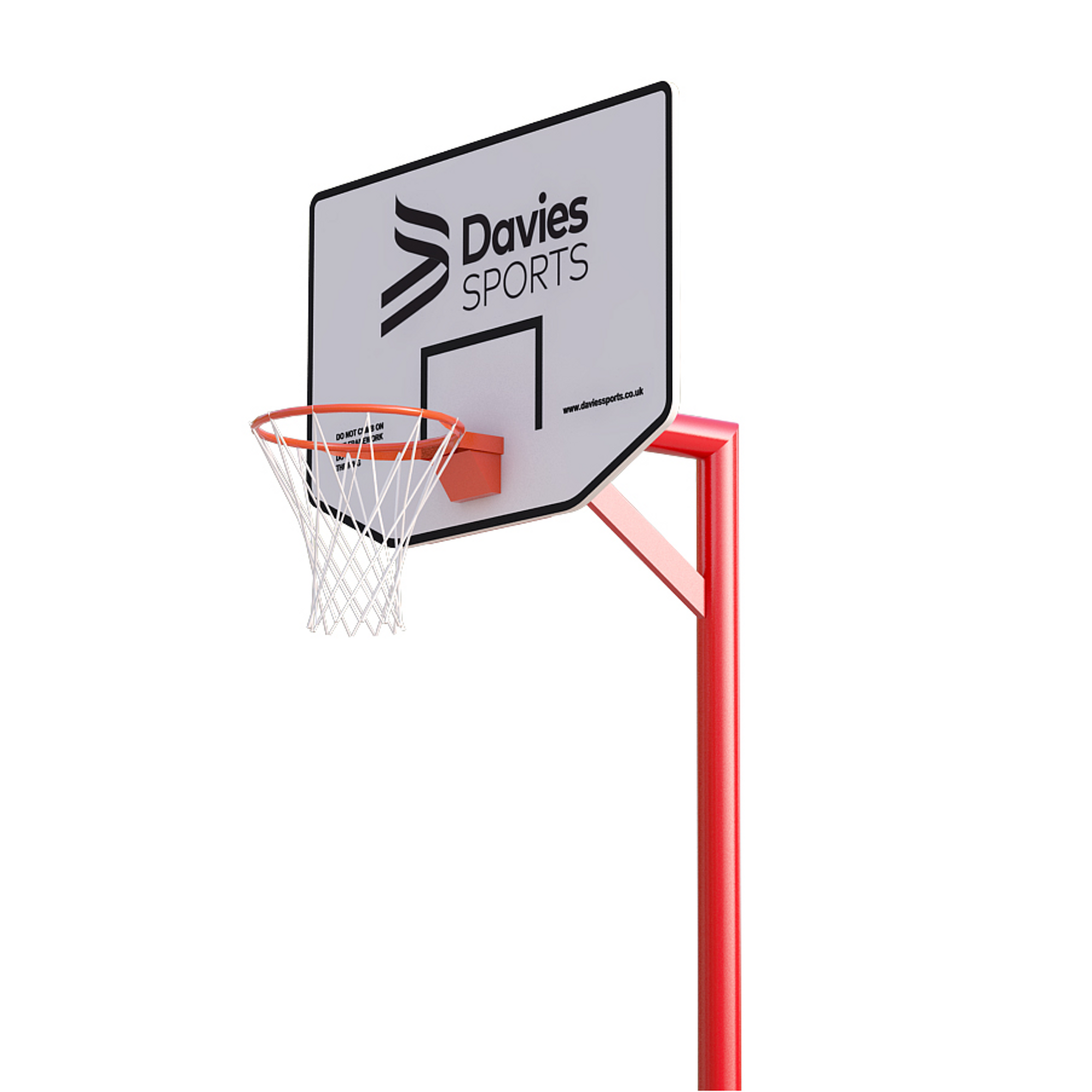 Single Post Basketball 2.6m Red Posts