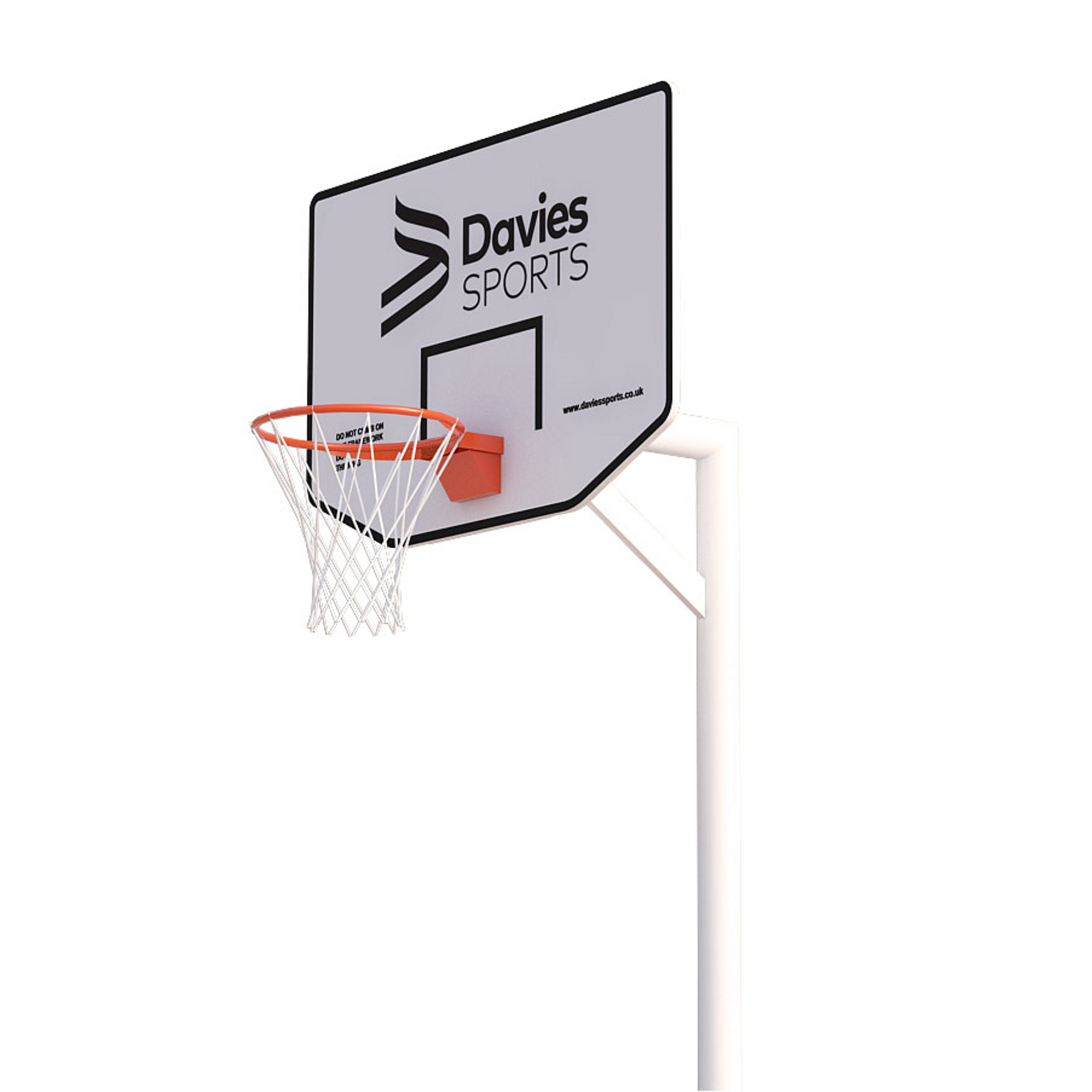 Single Post Basketball 3.05m Wht Posts