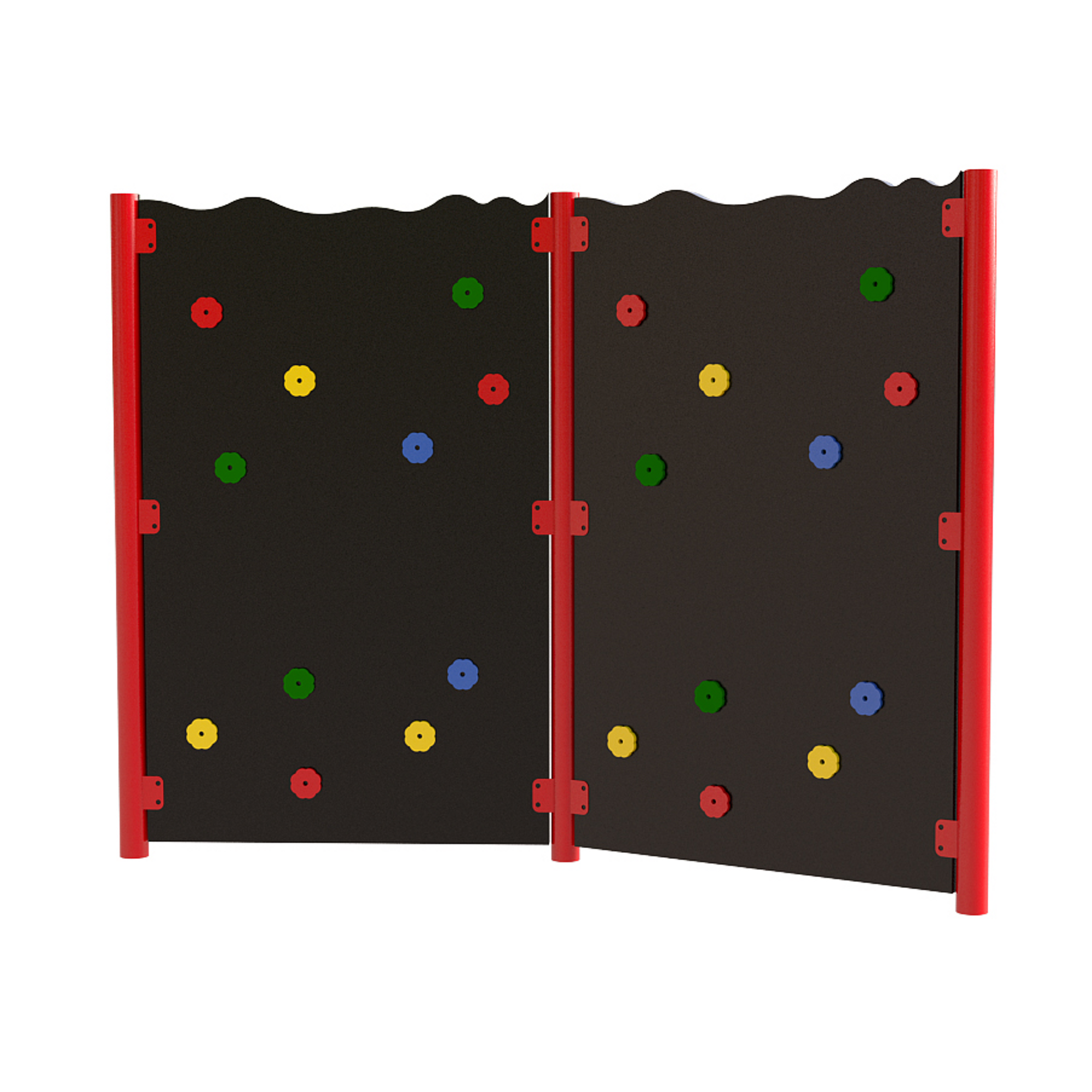 2 Bay Solid Traverse Wall Red Posts