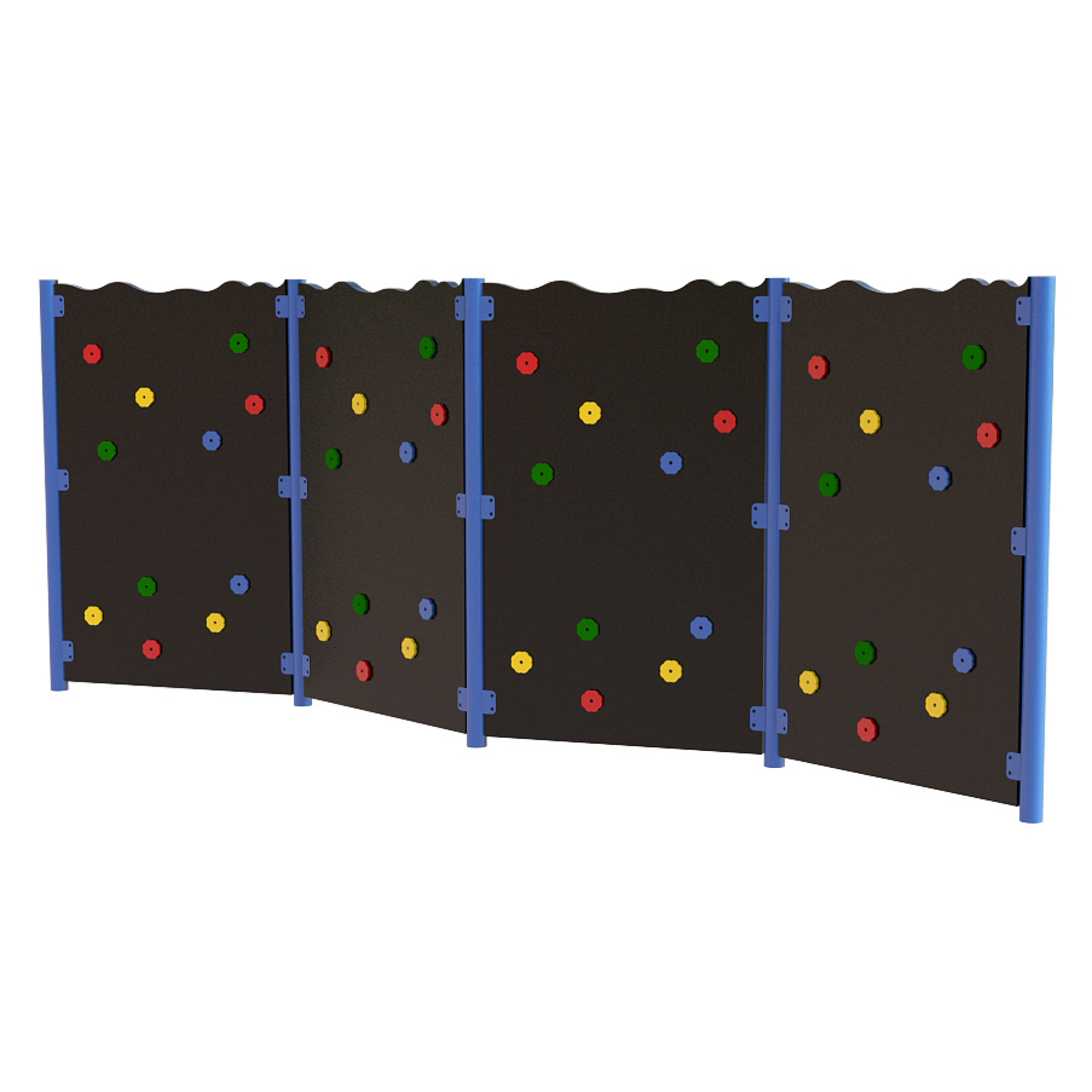 4 Bay Solid Traverse Wall Blue Posts