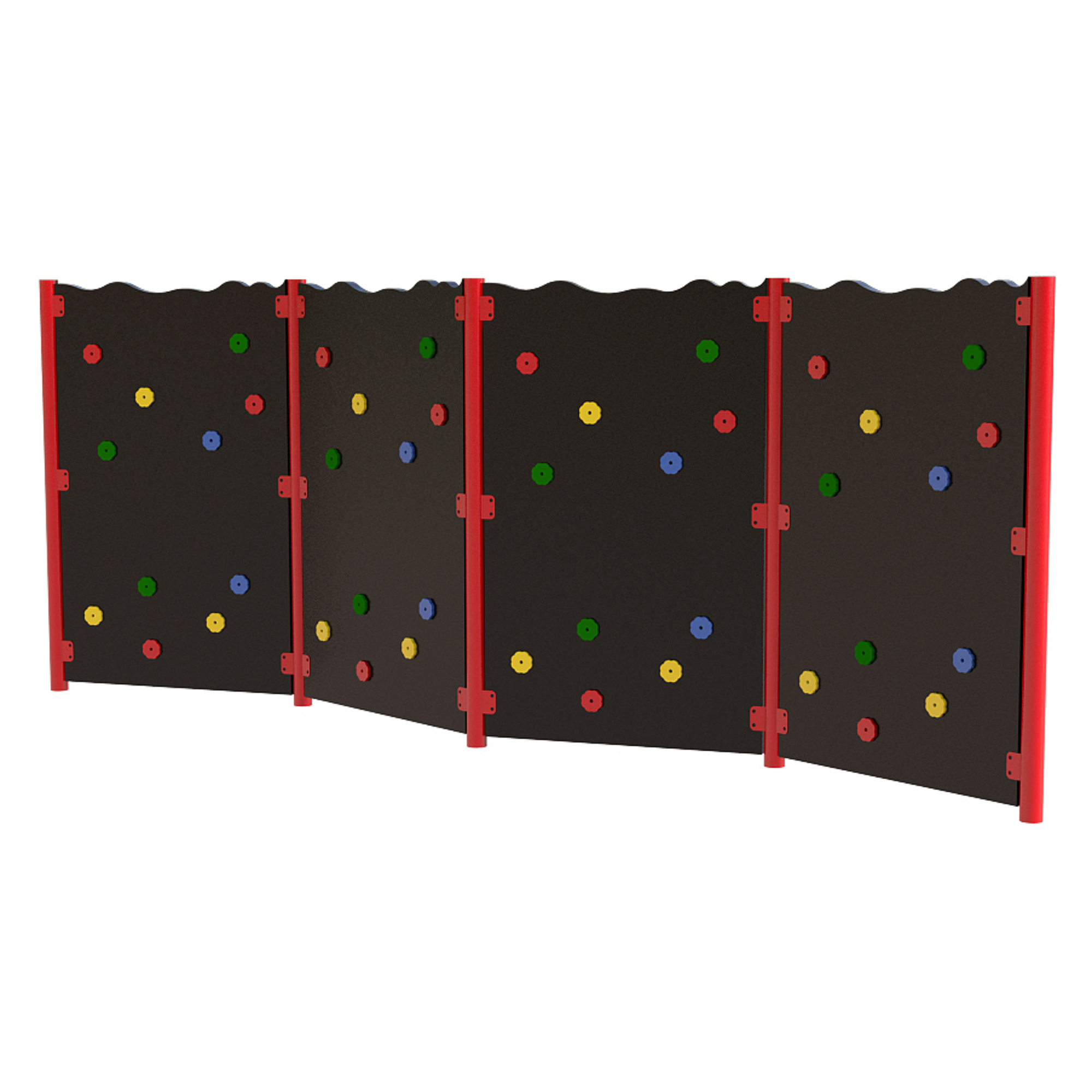 4 Bay Solid Traverse Wall Red Posts