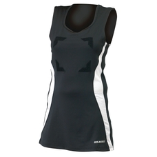 Gilbert Eclipse Netball Dress with Hook & Loop - Black/White - Size 6