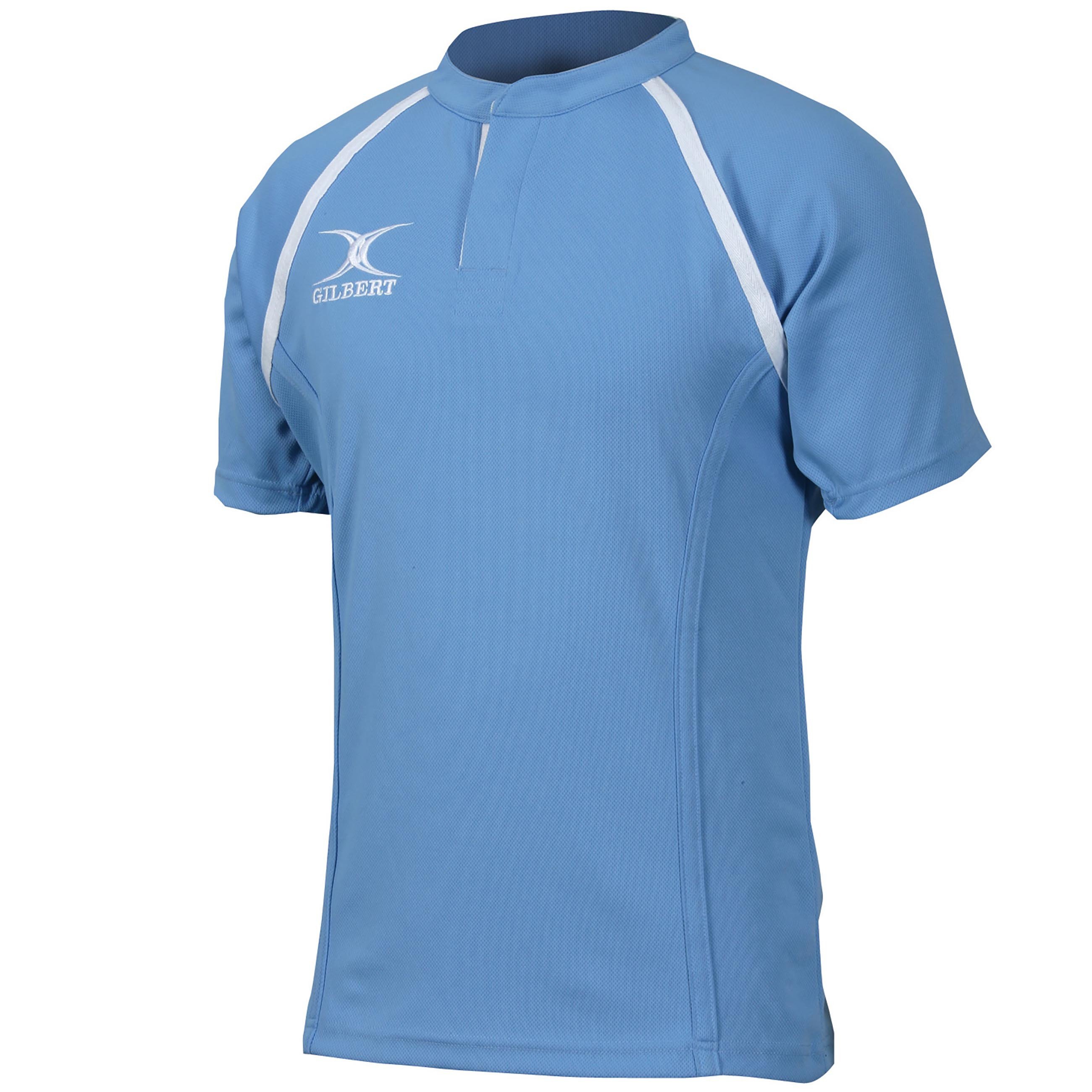 ICTP09359A - Gilbert Xact Plain Rugby Shirt - Sky Blue - 11-12 Years ...