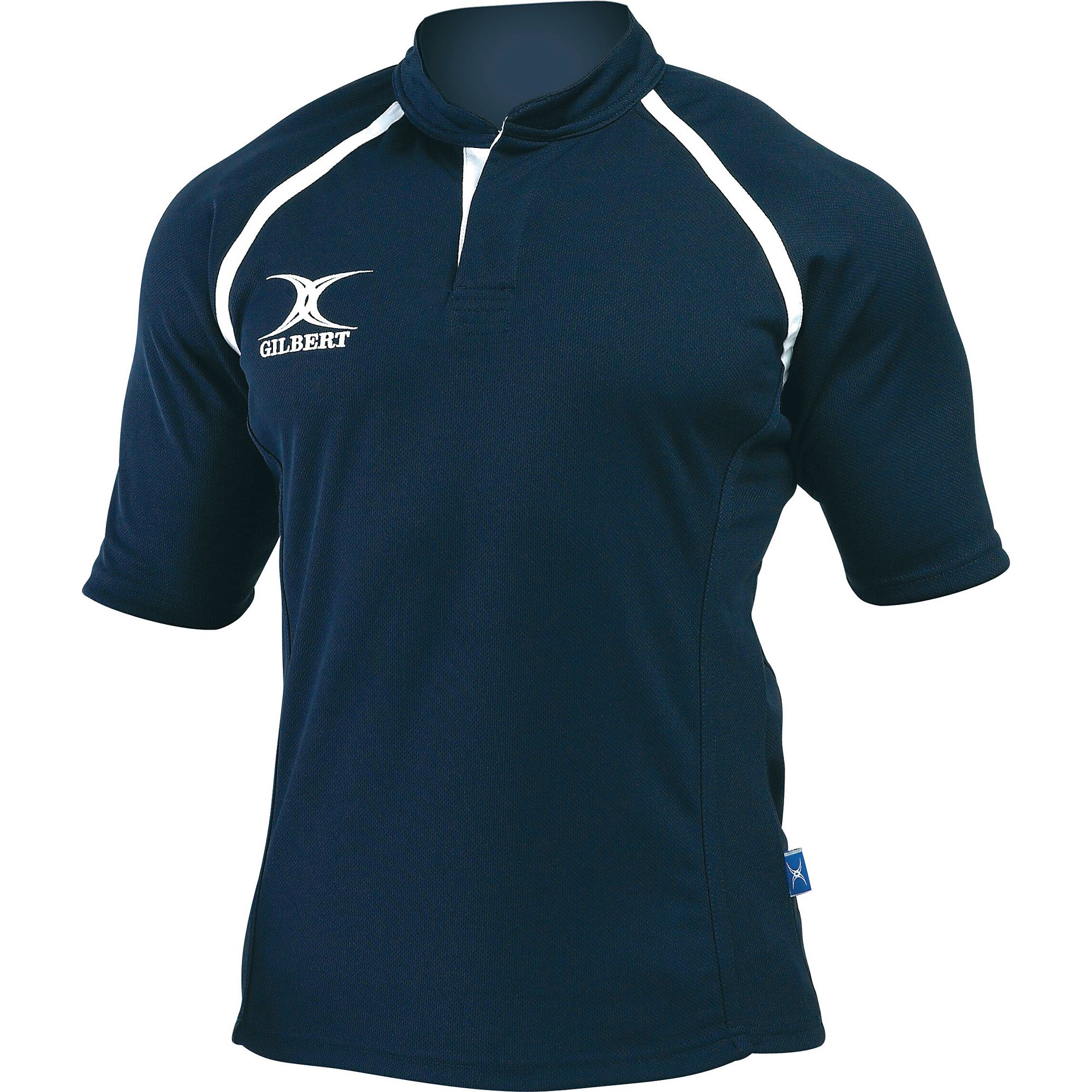 Gilbert Plain Rugby Shirt Mens 38in Navy