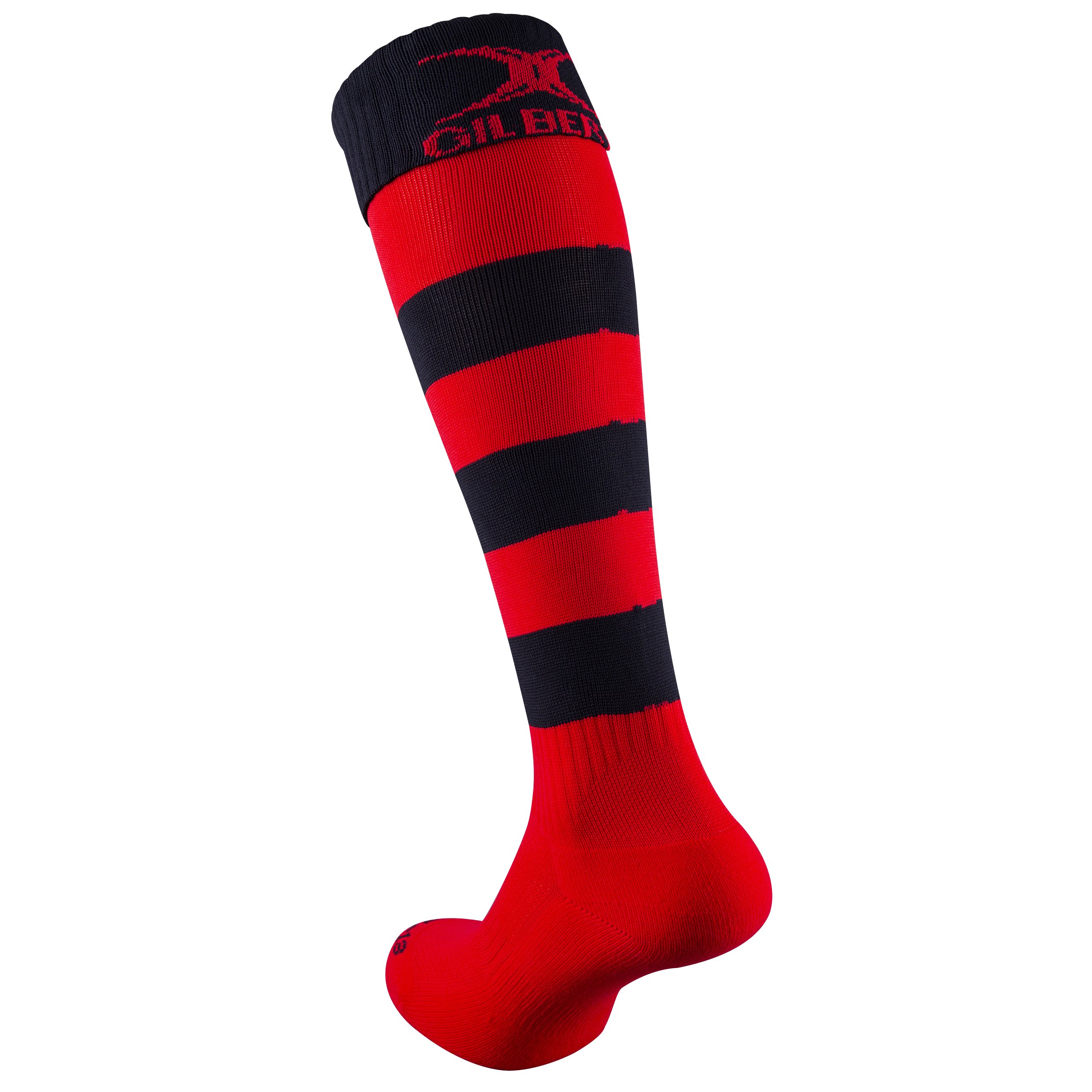 Gilbert Kryten Rugby Socks 7-13 Red Blk