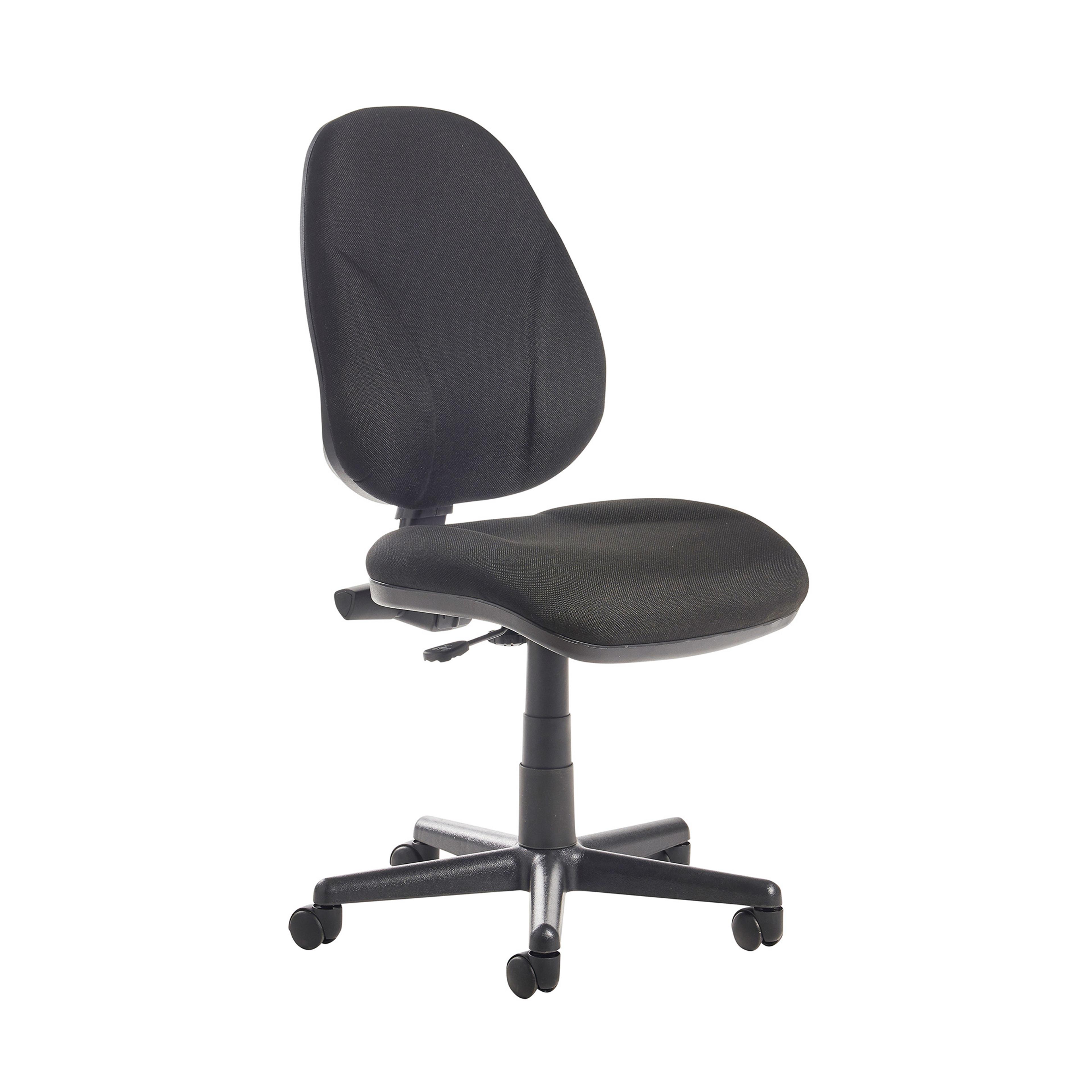 Operators Chair Lumbar No Arms Black