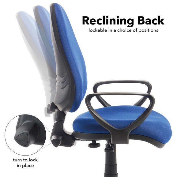 Lumbar Support Operators Chair with Fixed Arms - Main Image