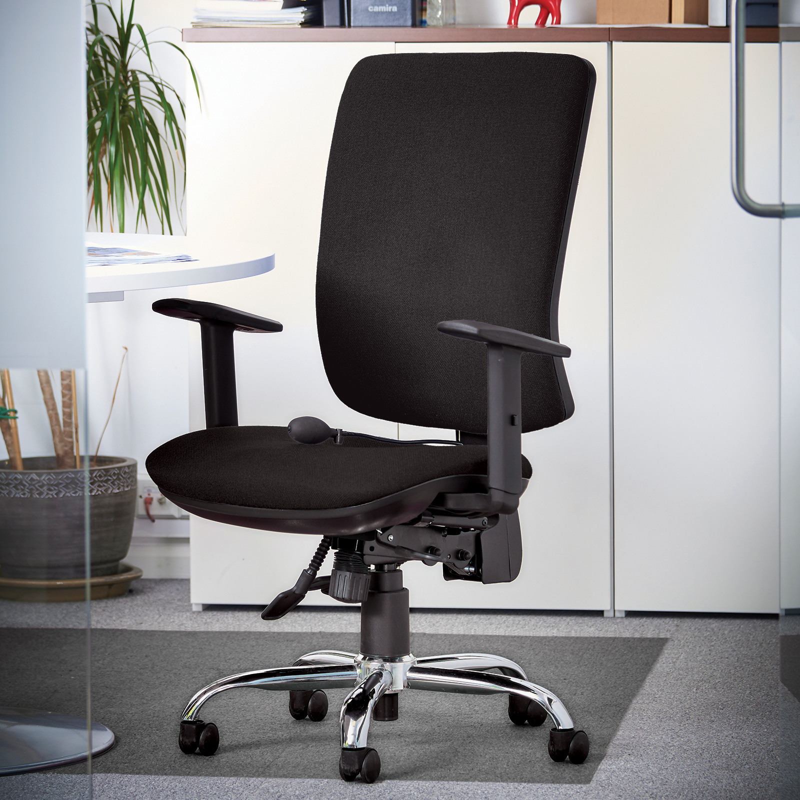 Senza Ergo Chair Pcb Adjst Arm Blk