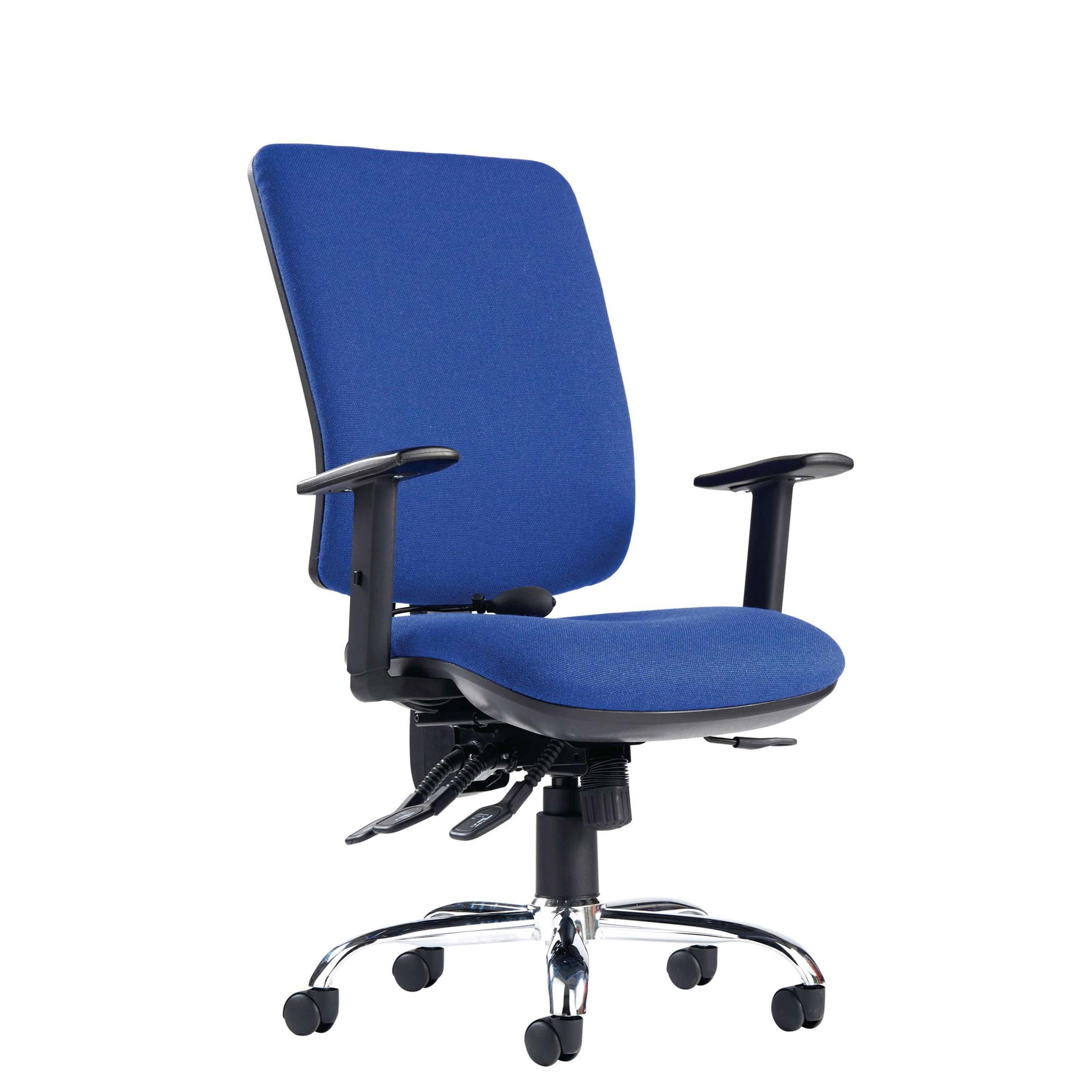 Senza Ergo Chair Asynchro Adjst Arm Blu