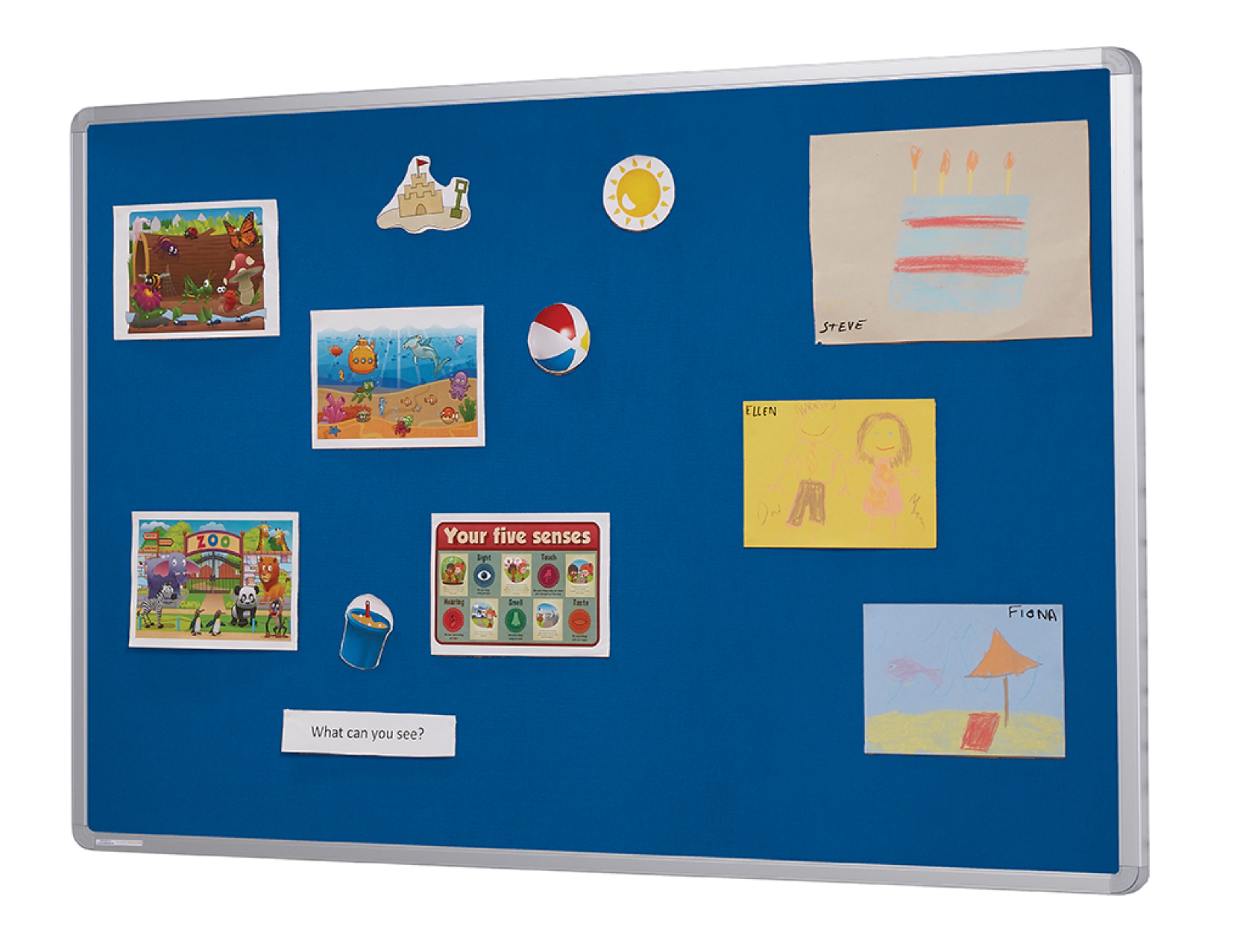 FS AluFrame Noticeboard 900x600mm Blu