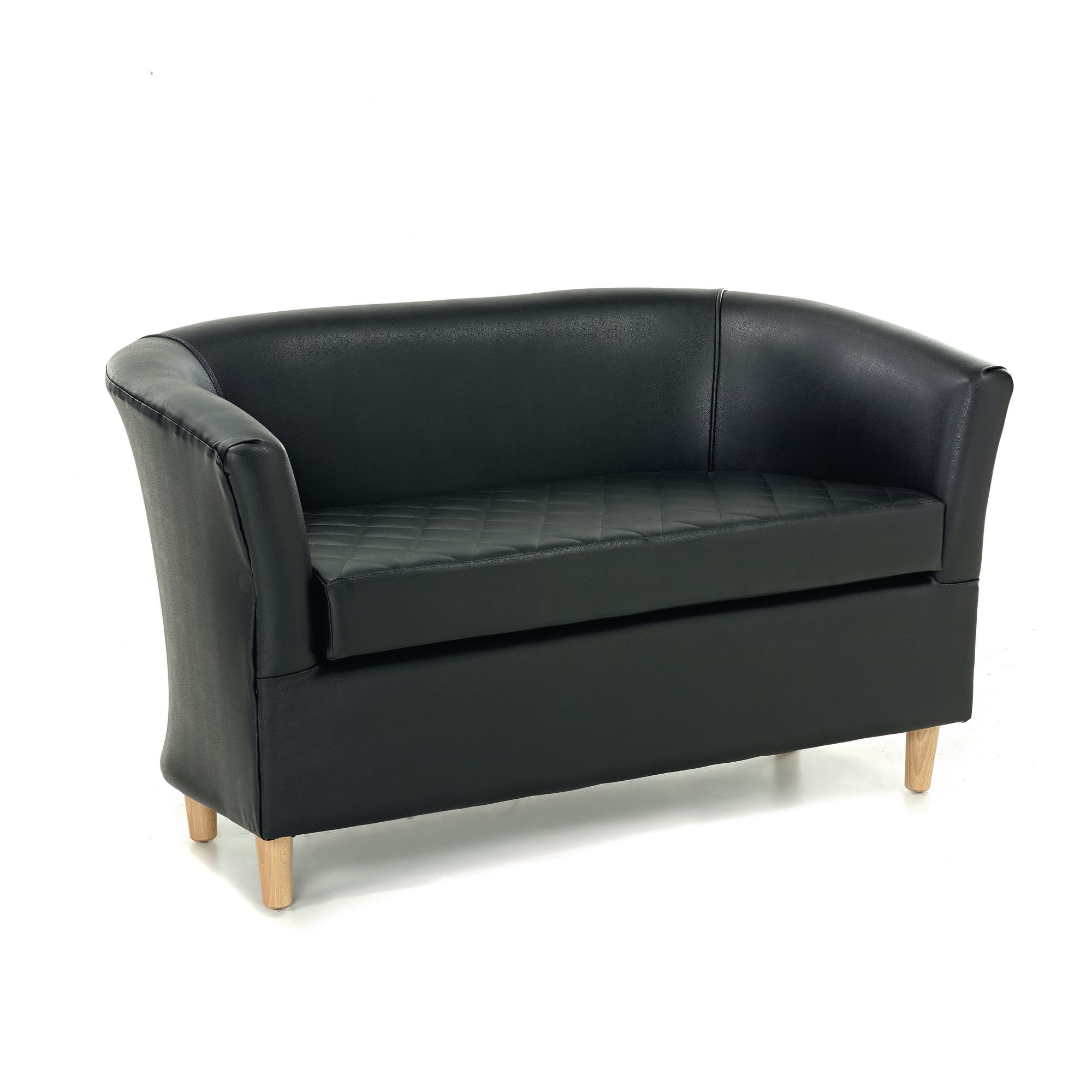 Black deals vinyl sofa