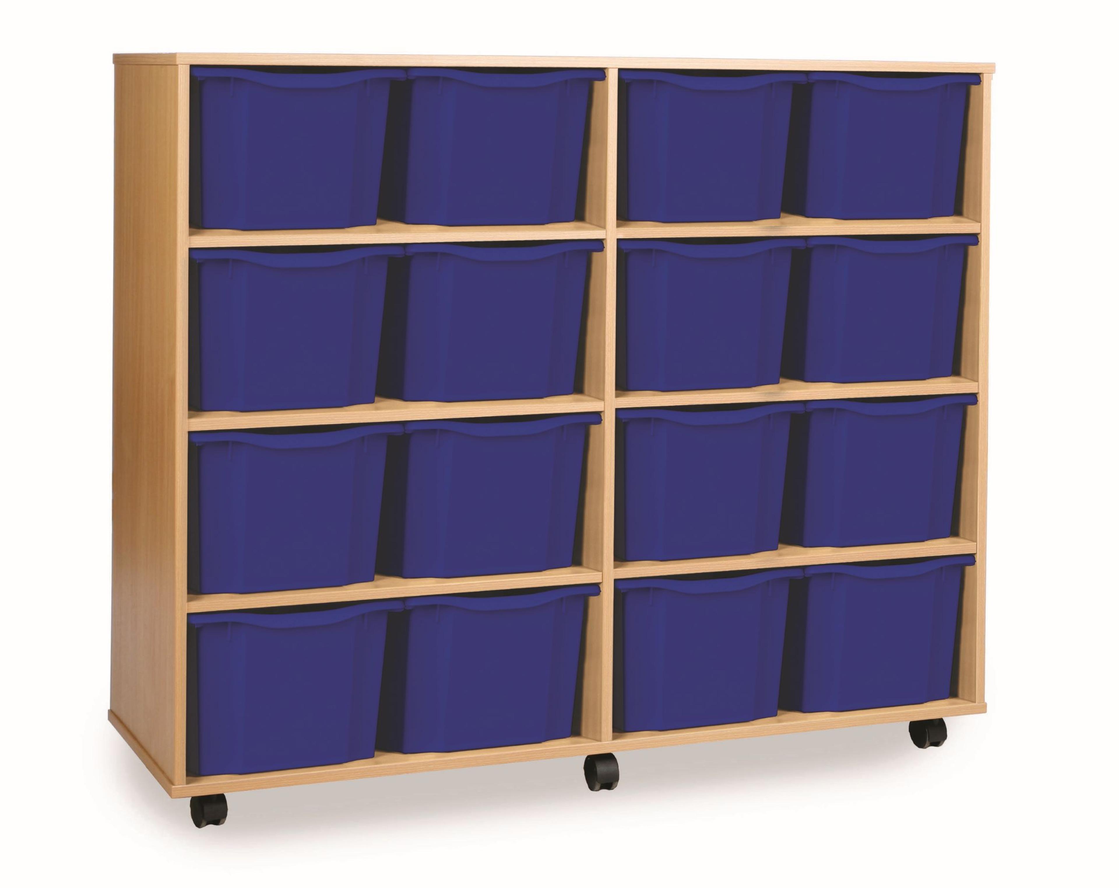 16 Extra Deep Tray Storage Unit -  Blue