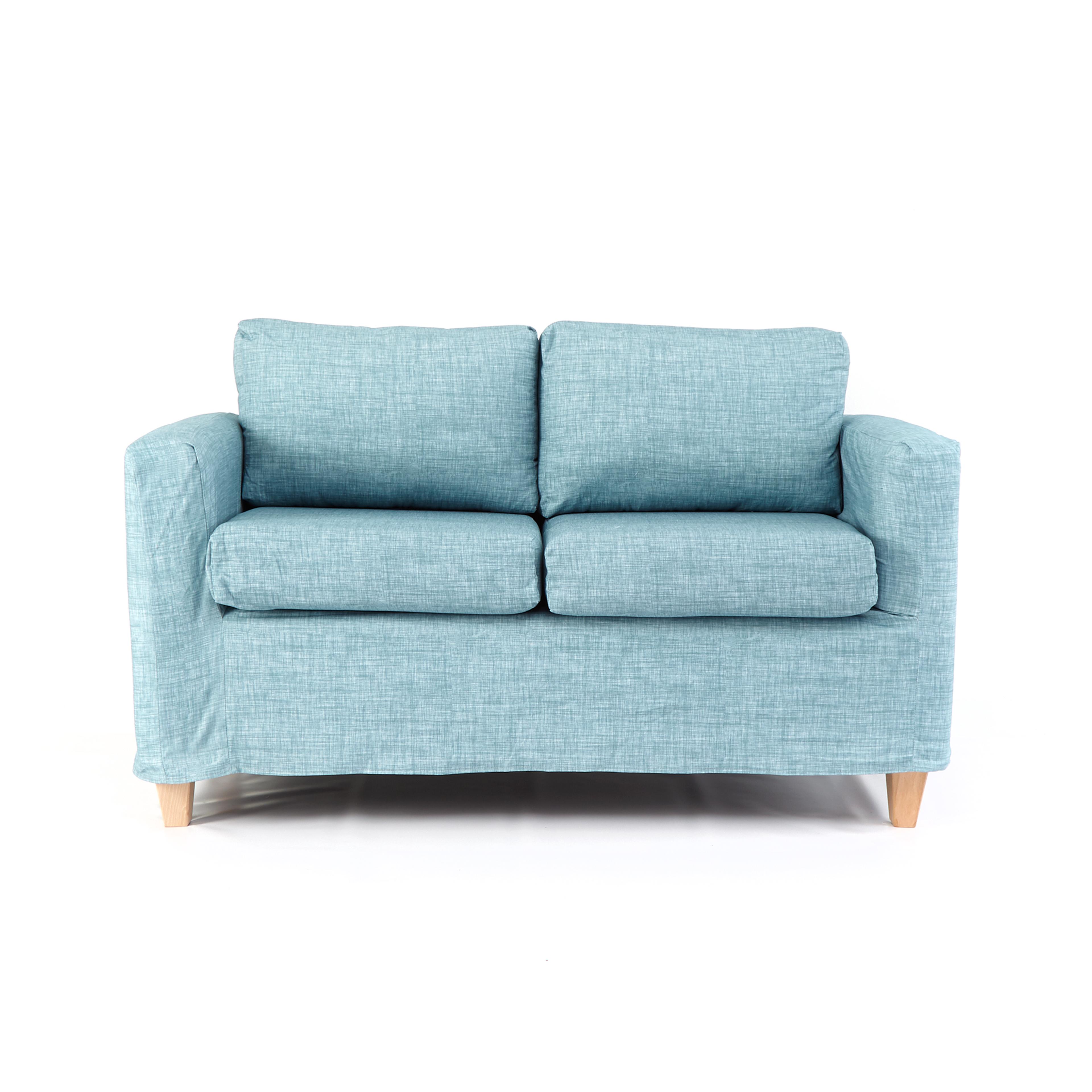 Sofa With Removable Cover Soft Blue