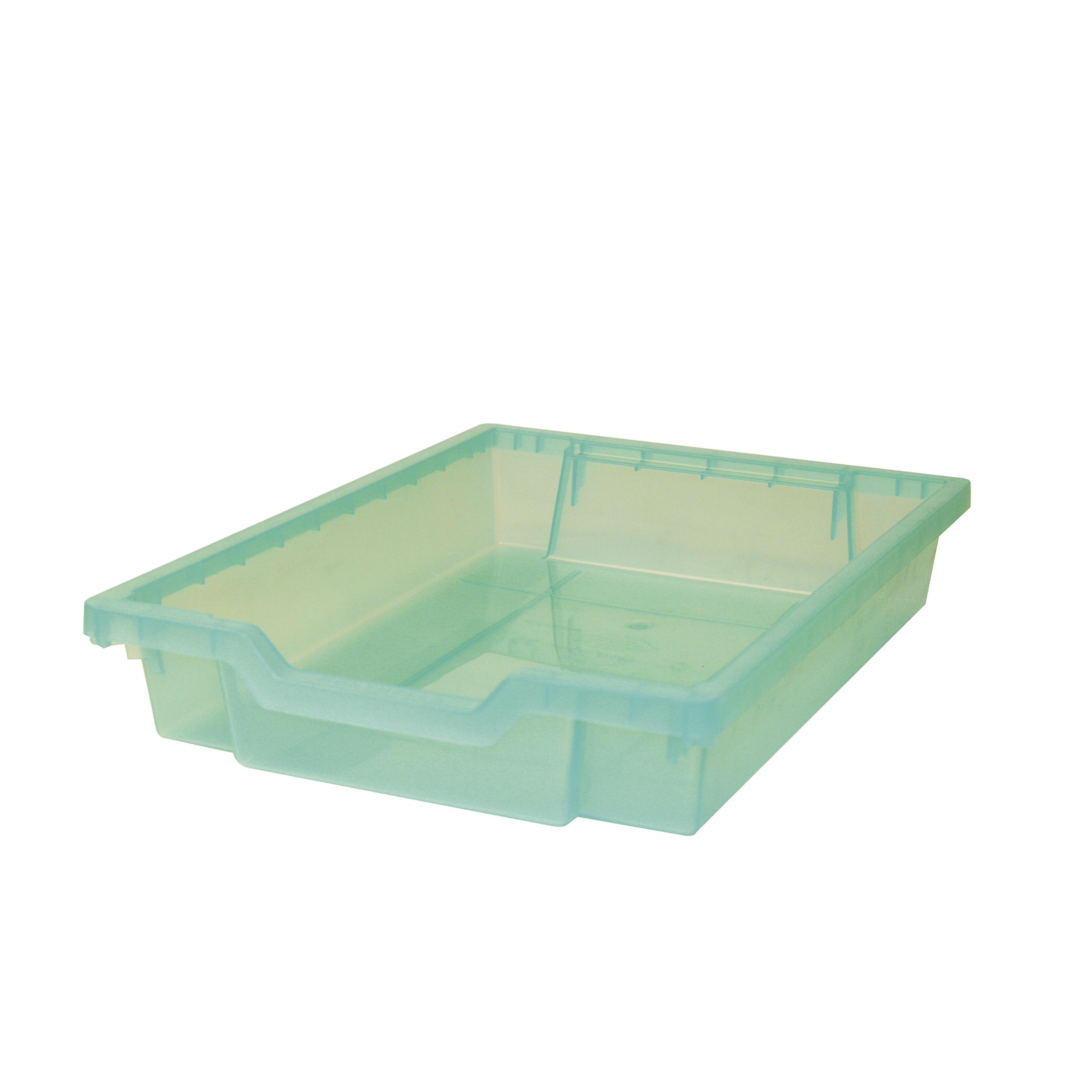 Gratnells Shallow Translucent Storage Tray - Kiwi Jelly
