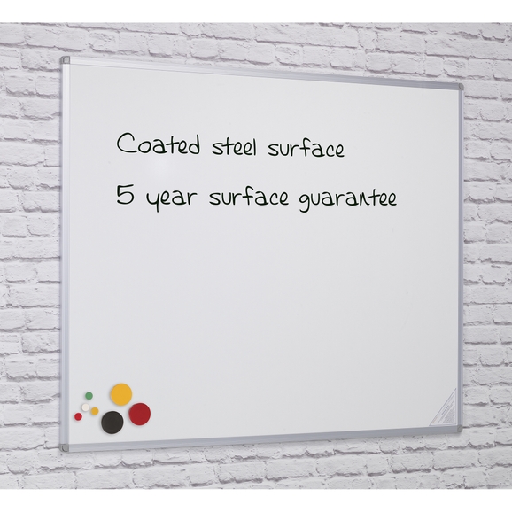 Spaceright Coated Steel Writing White Boards - 2400 x 1200mm