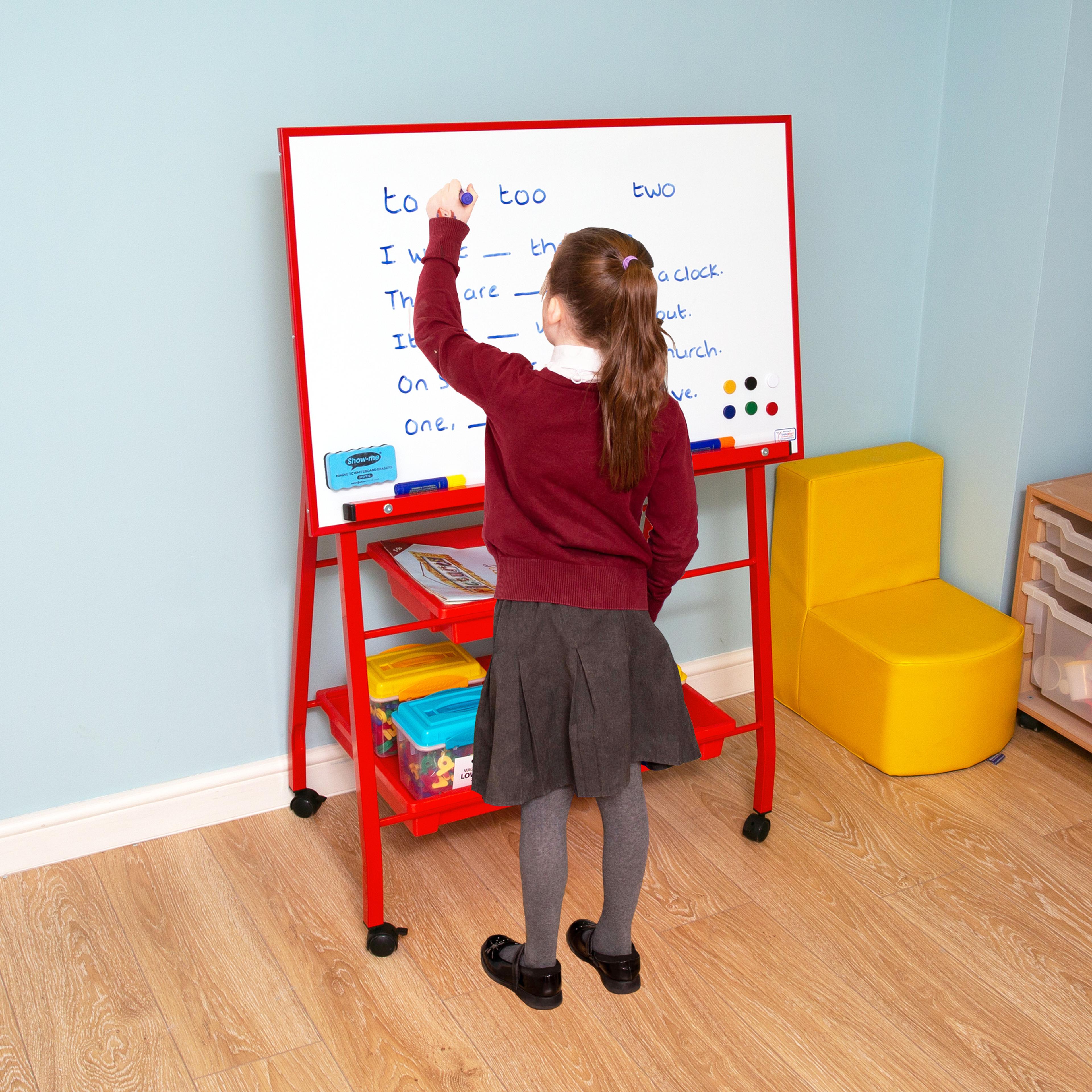 Mobile A- Frame Easel 'Landscape Style' - Red