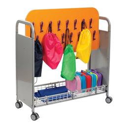 Callero Plus Cloakroom Trolley Silver