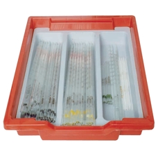 Gratnells Plastic Dividers for Shallow Trays - 3 Compartments - pack of 6