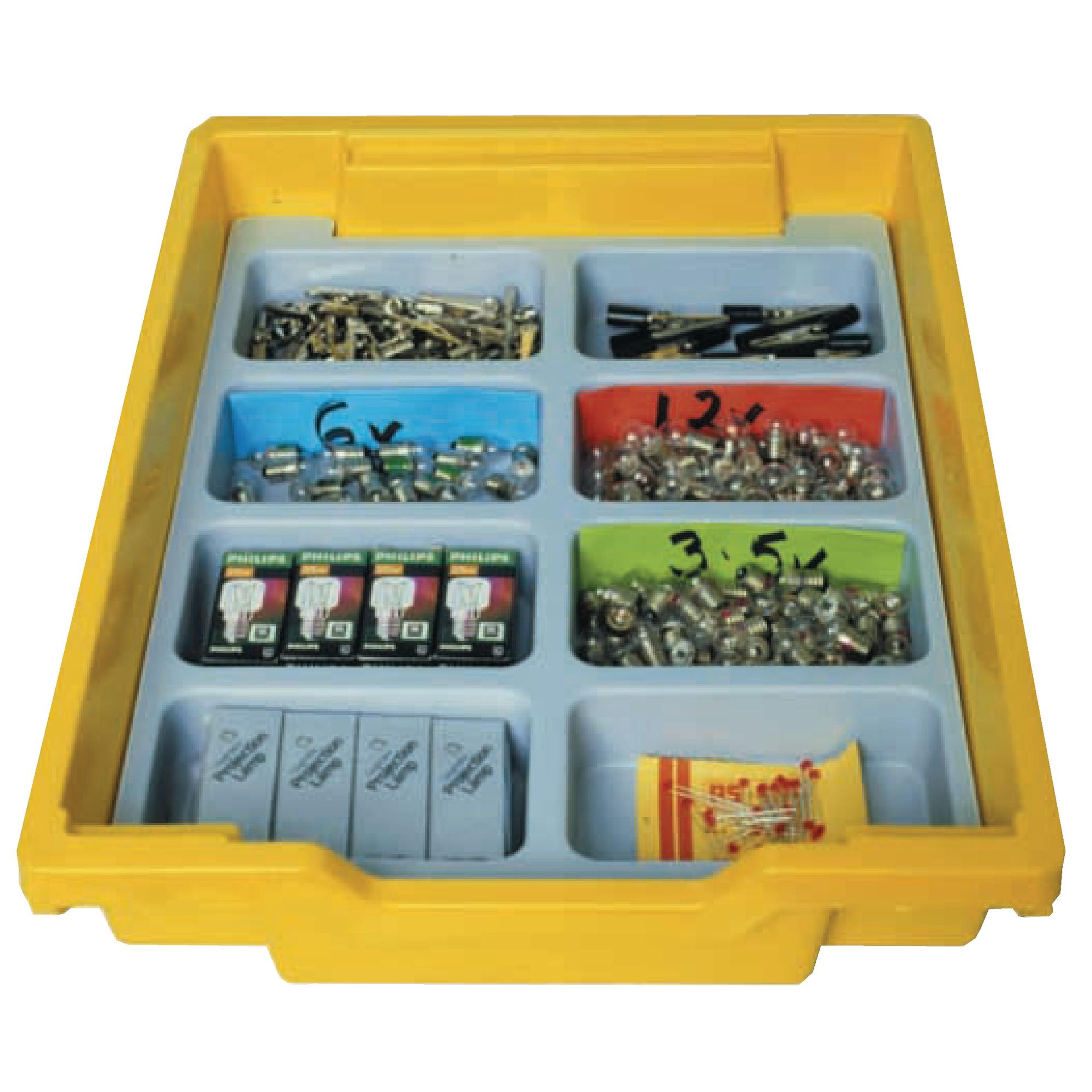 Gratnells Plastic Dividers for Shallow Trays - 8 Compartments - pack of 6