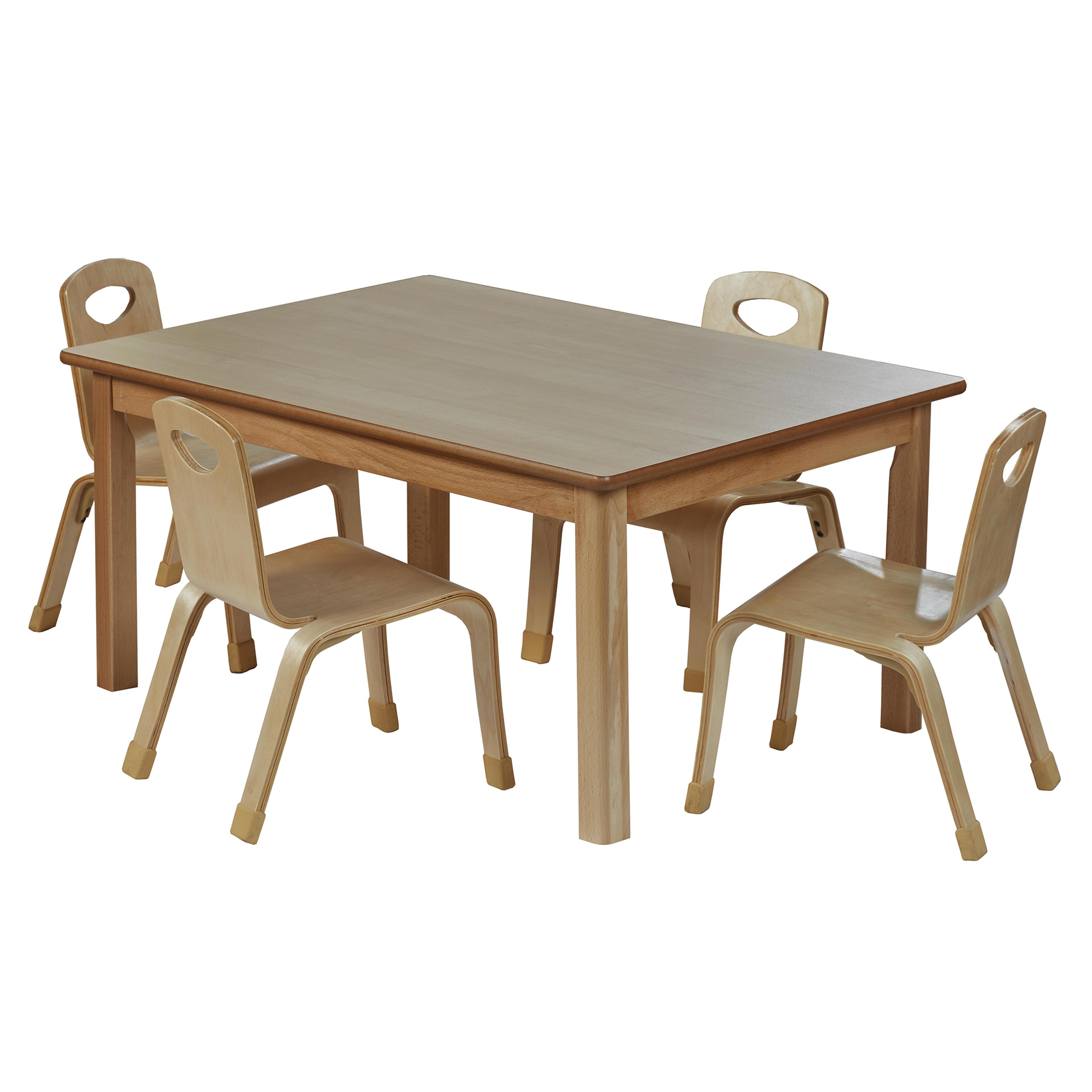 Millhouse Rect Table H40cm 4 Chairs H21cm