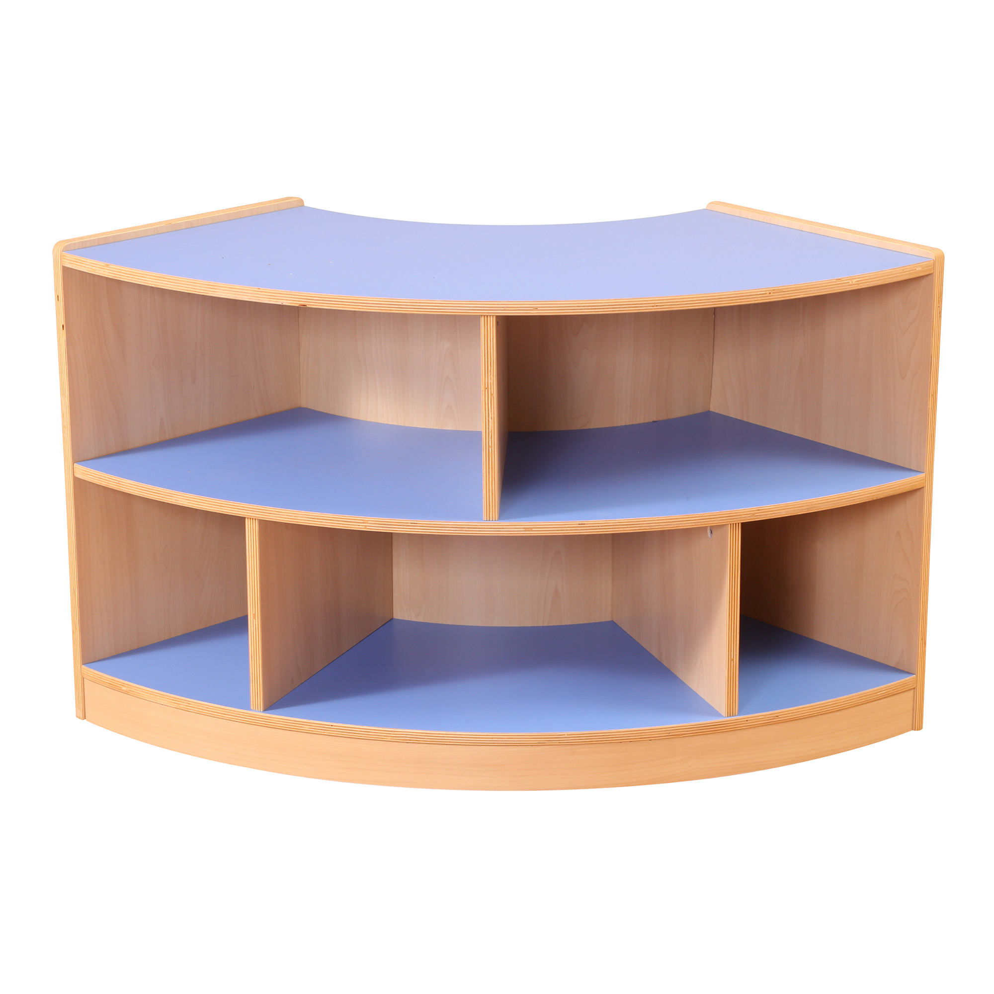 Blue Maple 2 Shelf Curved Unit, Curved Shelving Unit