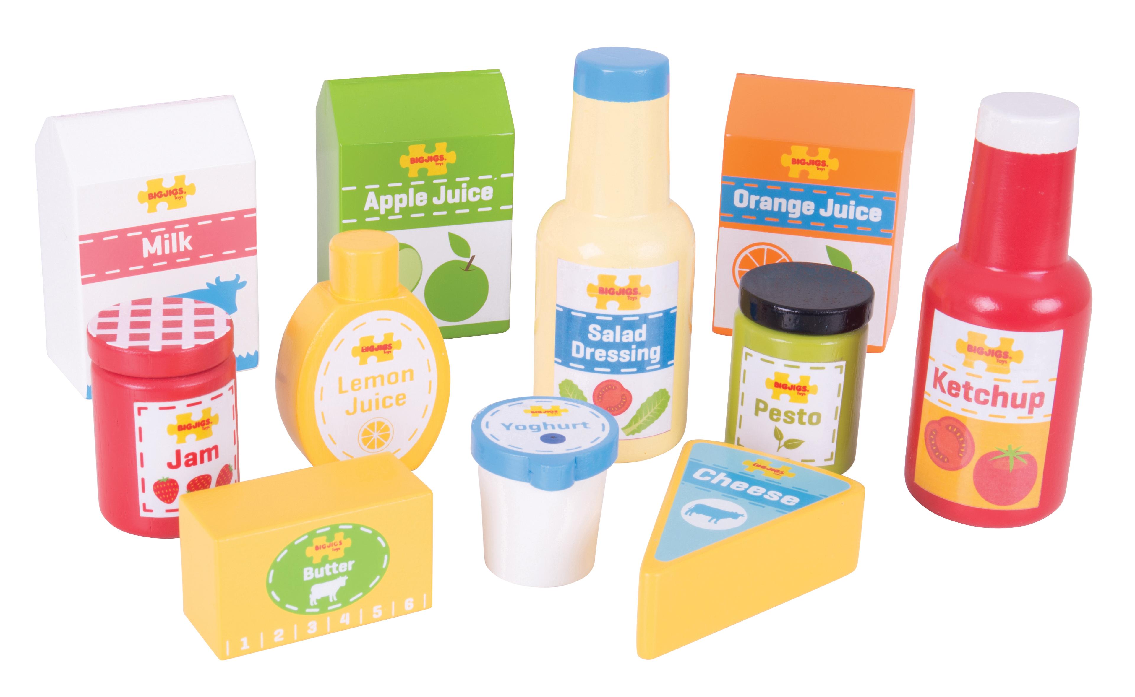 BIGJIGS Toys Wooden Chilled Groceries
